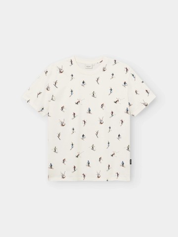 T-Shirt Stockholm Ski Team AOP off-white Dedicated