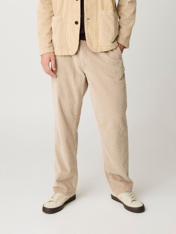 Hose Fig Comfoft Corduroy Pants light feather gray Knowledge Cotton Apparel