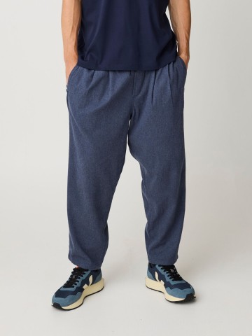Hose Ozone Relaxed Flannel Pant vintage indigo Knowledge Cotton Apparel