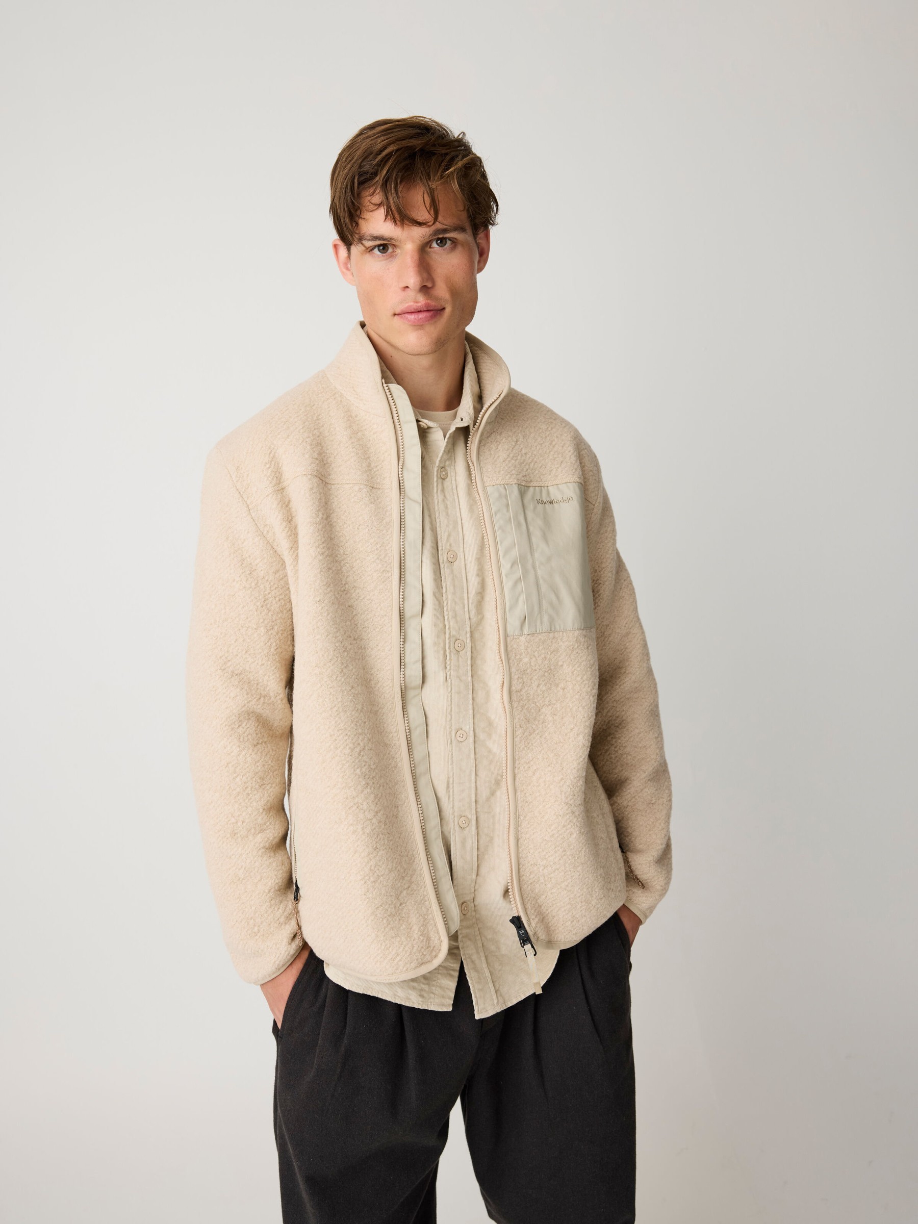 Fleecejacke Wool Full Zip Fleece item colour Knowledge Cotton Apparel