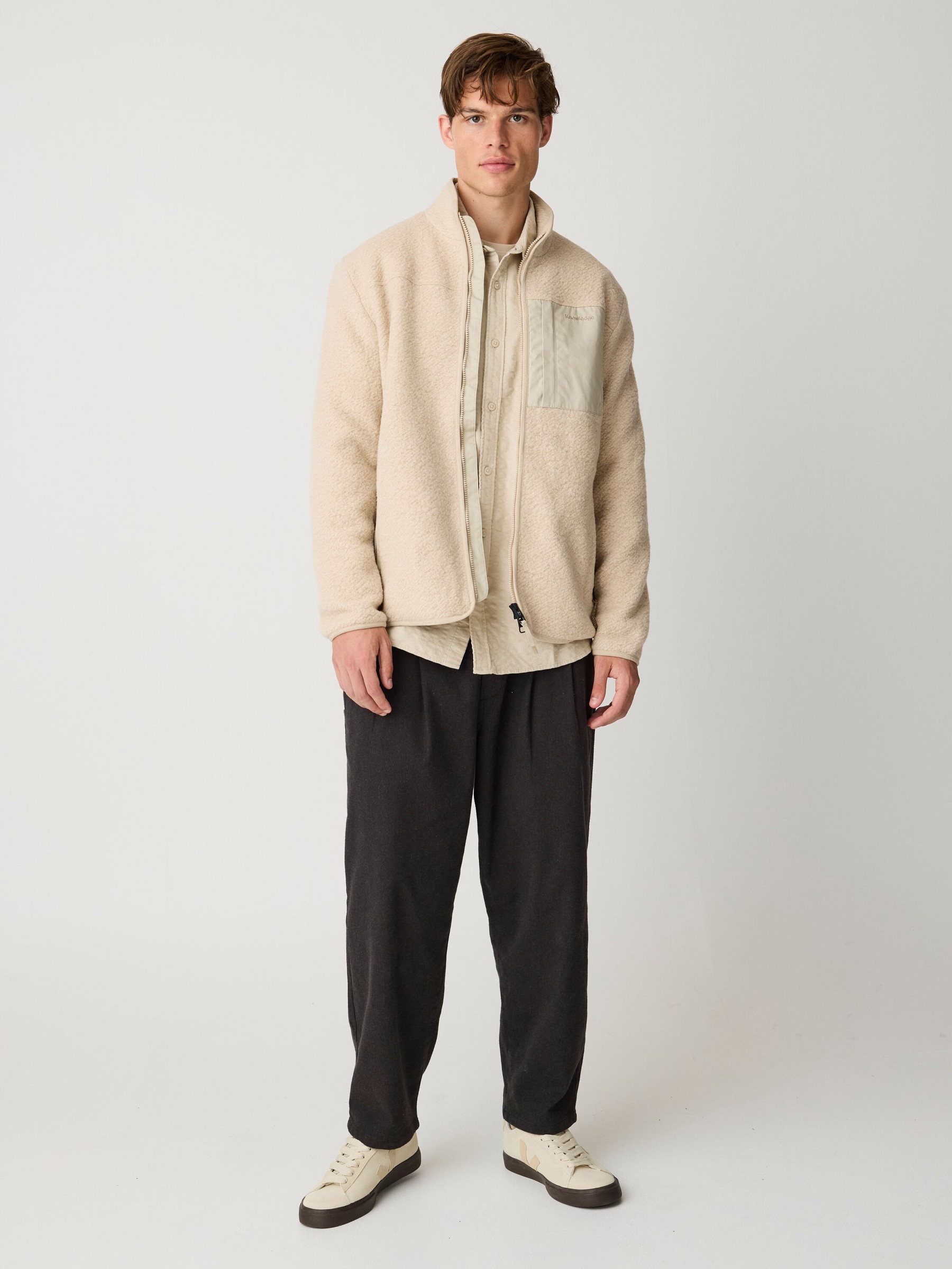 Fleecejacke Wool Full Zip Fleece item colour Knowledge Cotton Apparel