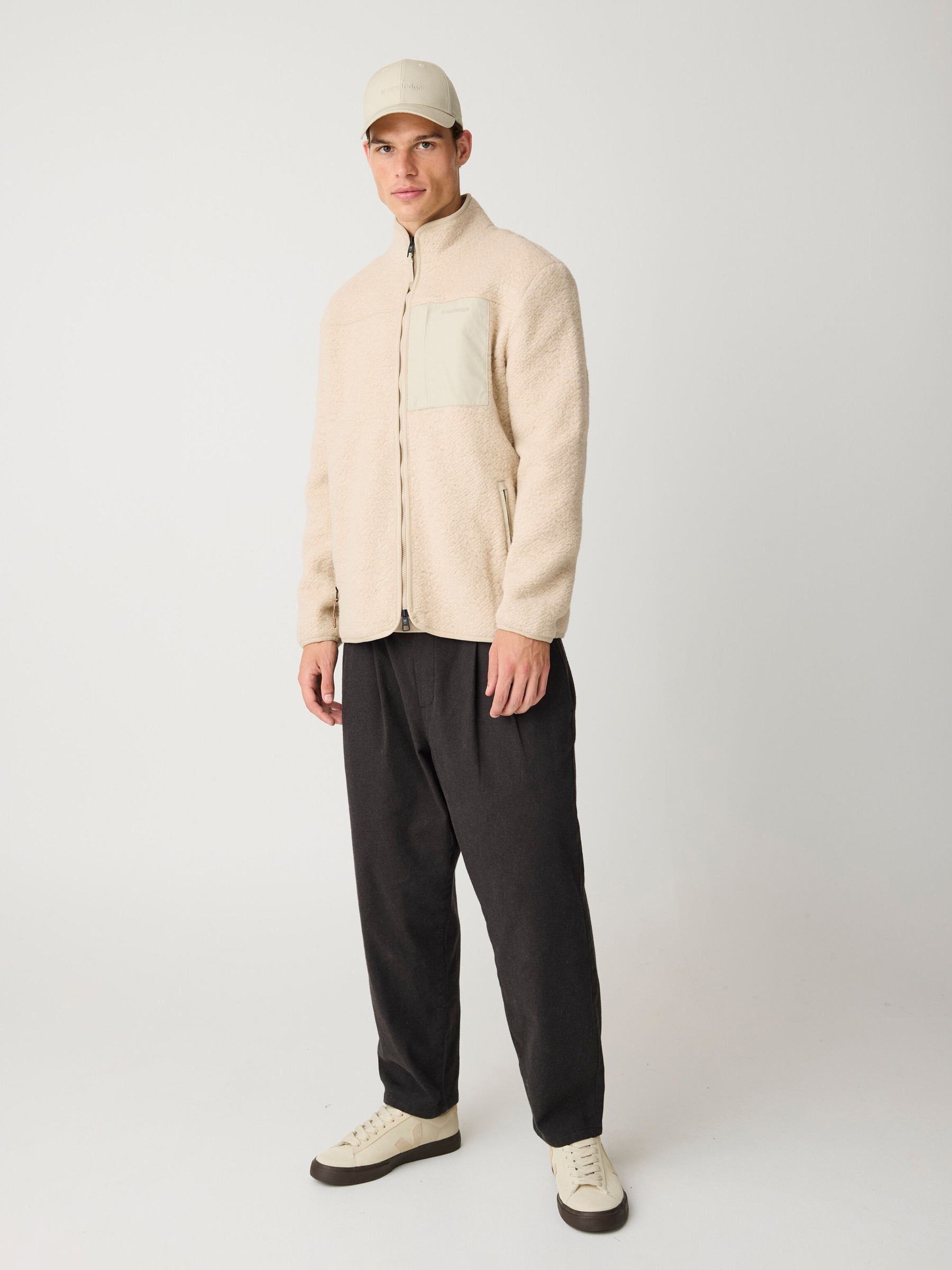 Fleecejacke Wool Full Zip Fleece item colour Knowledge Cotton Apparel
