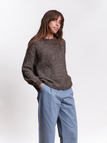 Pullover Bay Sweater brown Jungle Folk