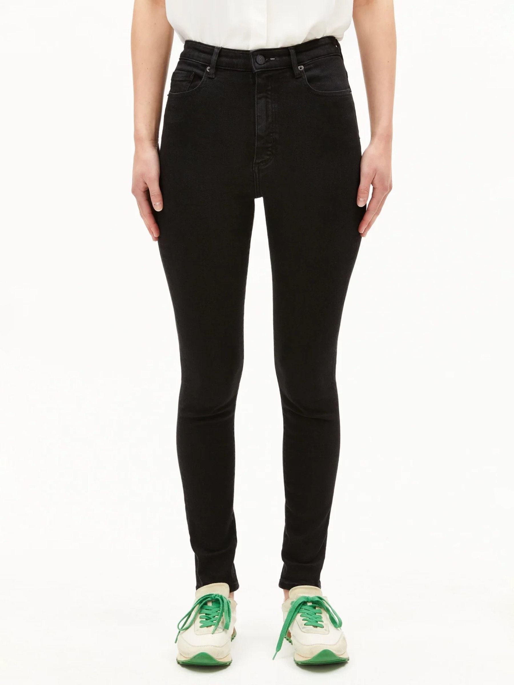 Jeanshose Ingaa High Waist Skinny Jean rinse black Armedangels