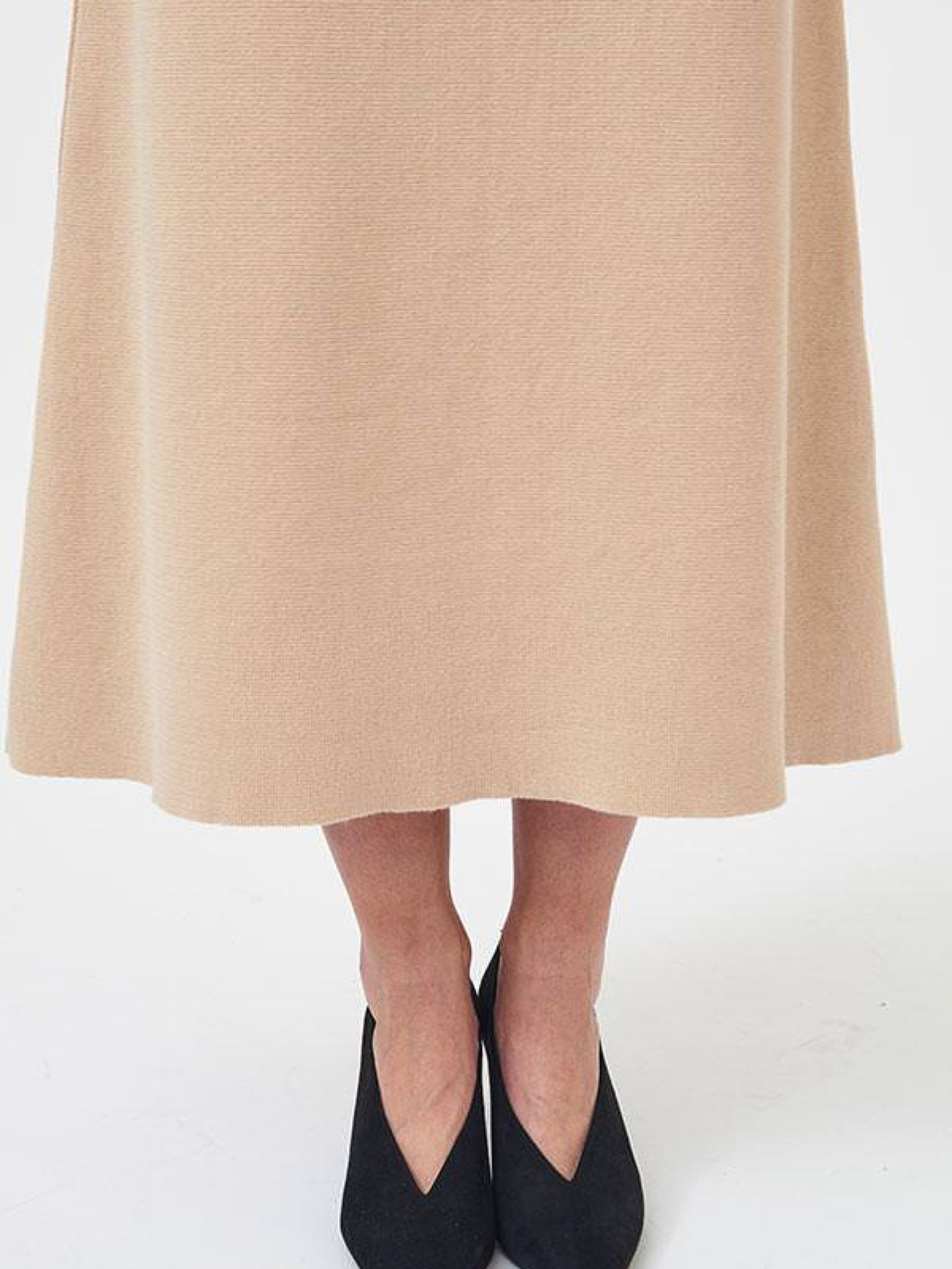 Rock Knitted A-line Skirt sand mila.vert