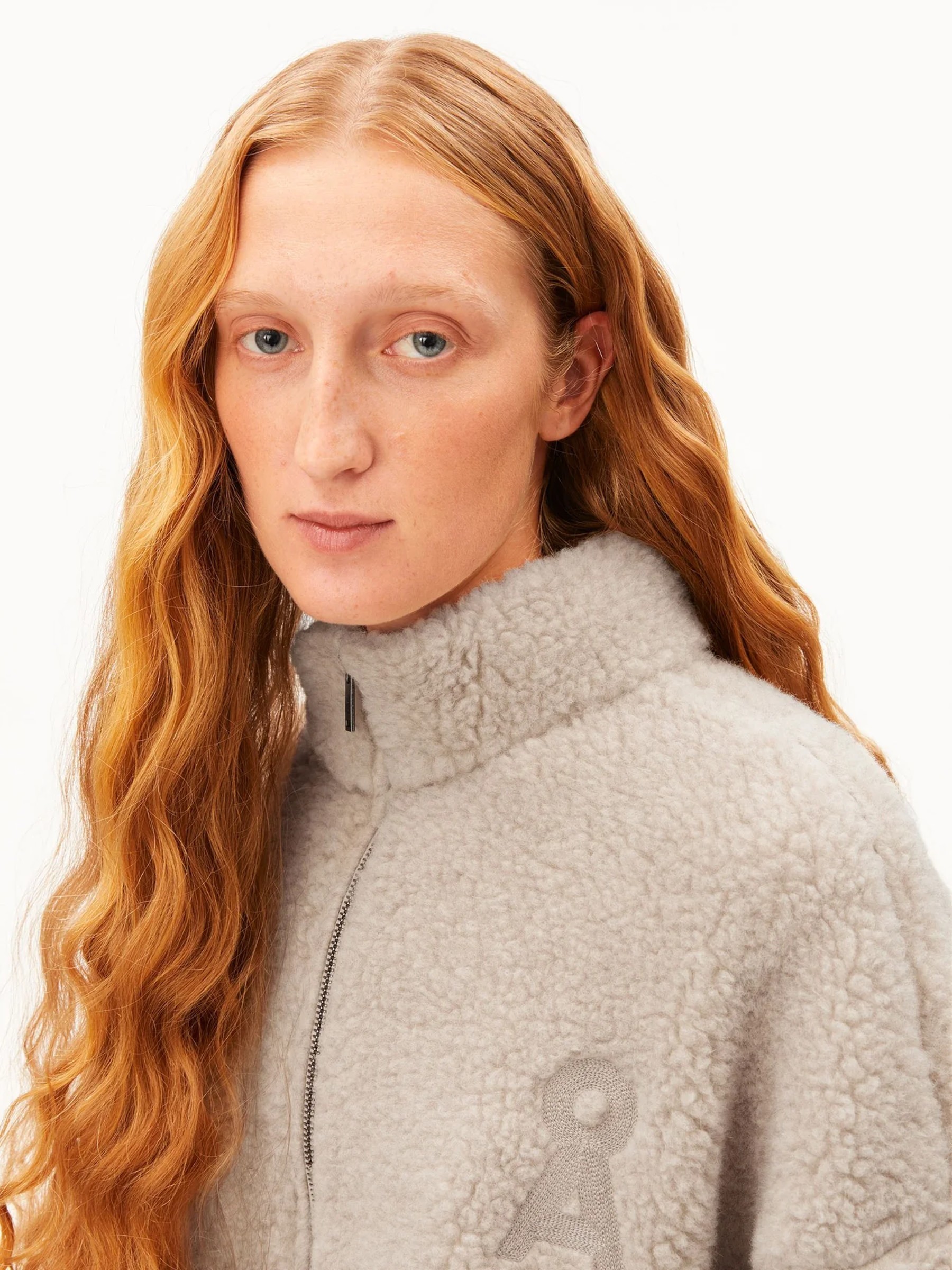 Jacke Wool Blend Fleece Jacket honey melange Armedangels