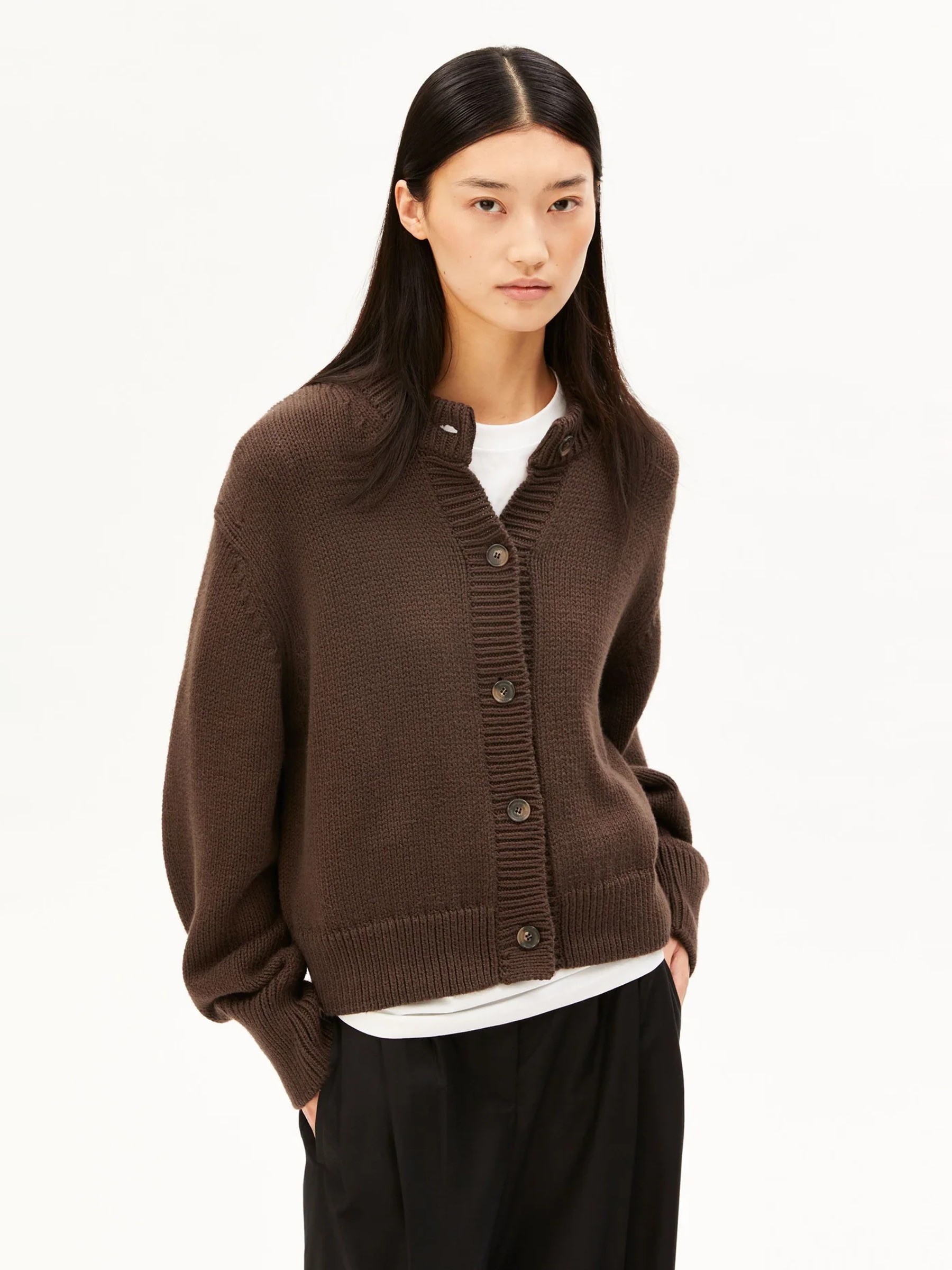 Strickjacke Winter Cotton Knit Cardigan claystone Armedangels