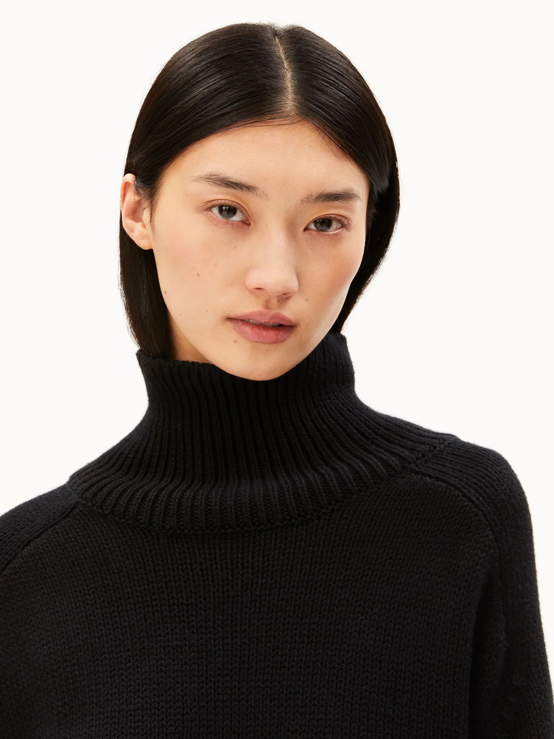 Pullover Winter Cotton Knit Sweater black Armedangels