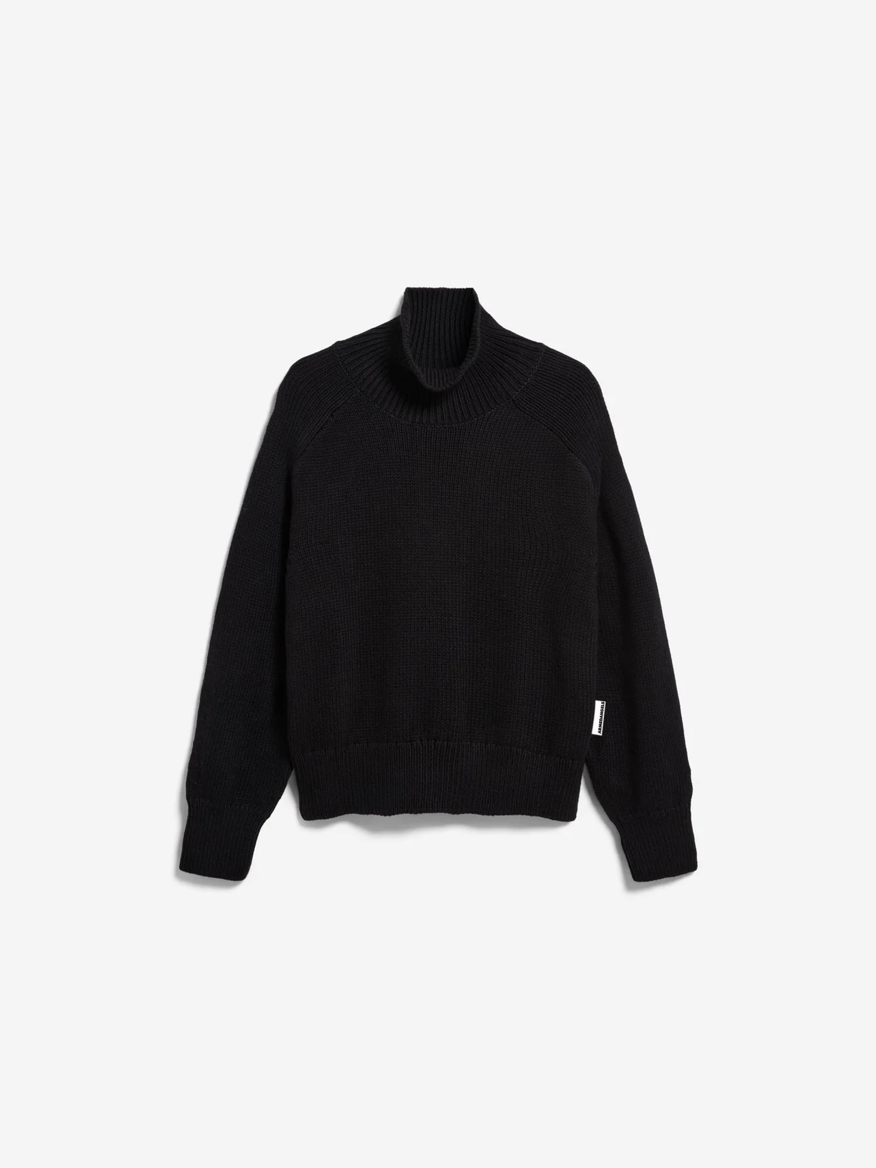 Pullover Winter Cotton Knit Sweater black Armedangels