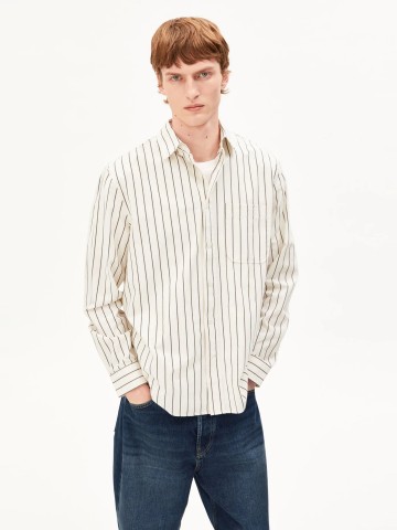 Hemd Striped Longsleeve Shirt pure Armedangels