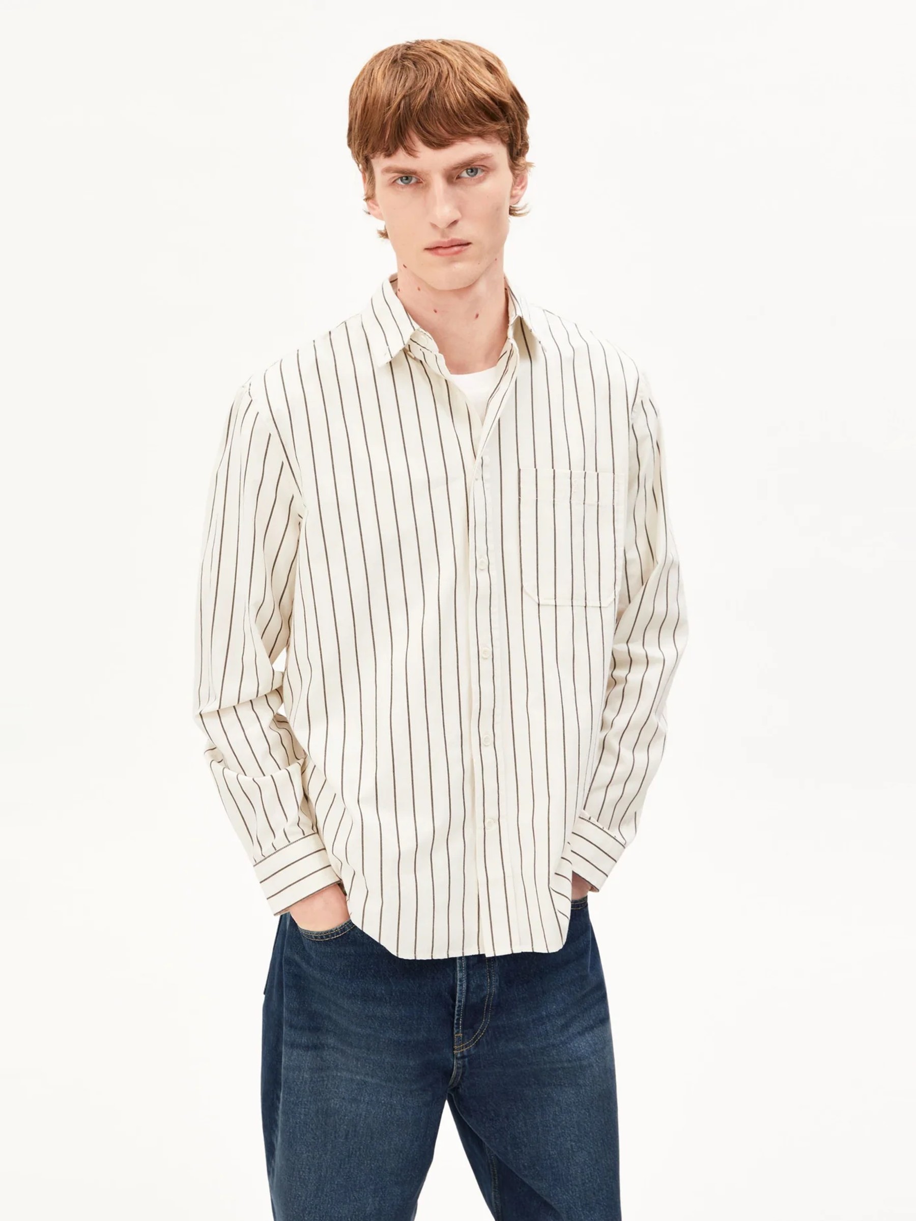 Hemd Striped Longsleeve Shirt pure Armedangels