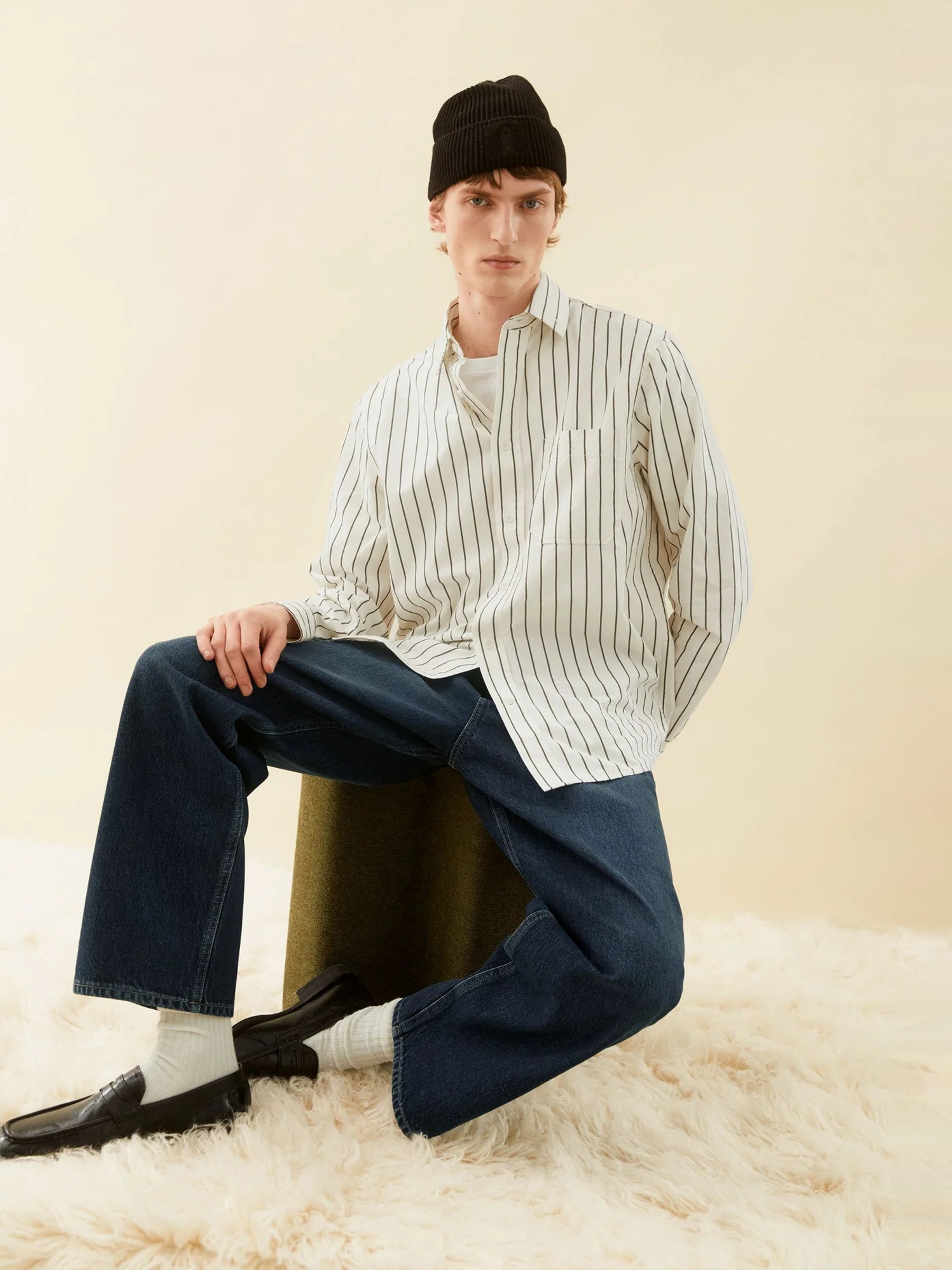 Hemd Striped Longsleeve Shirt pure Armedangels
