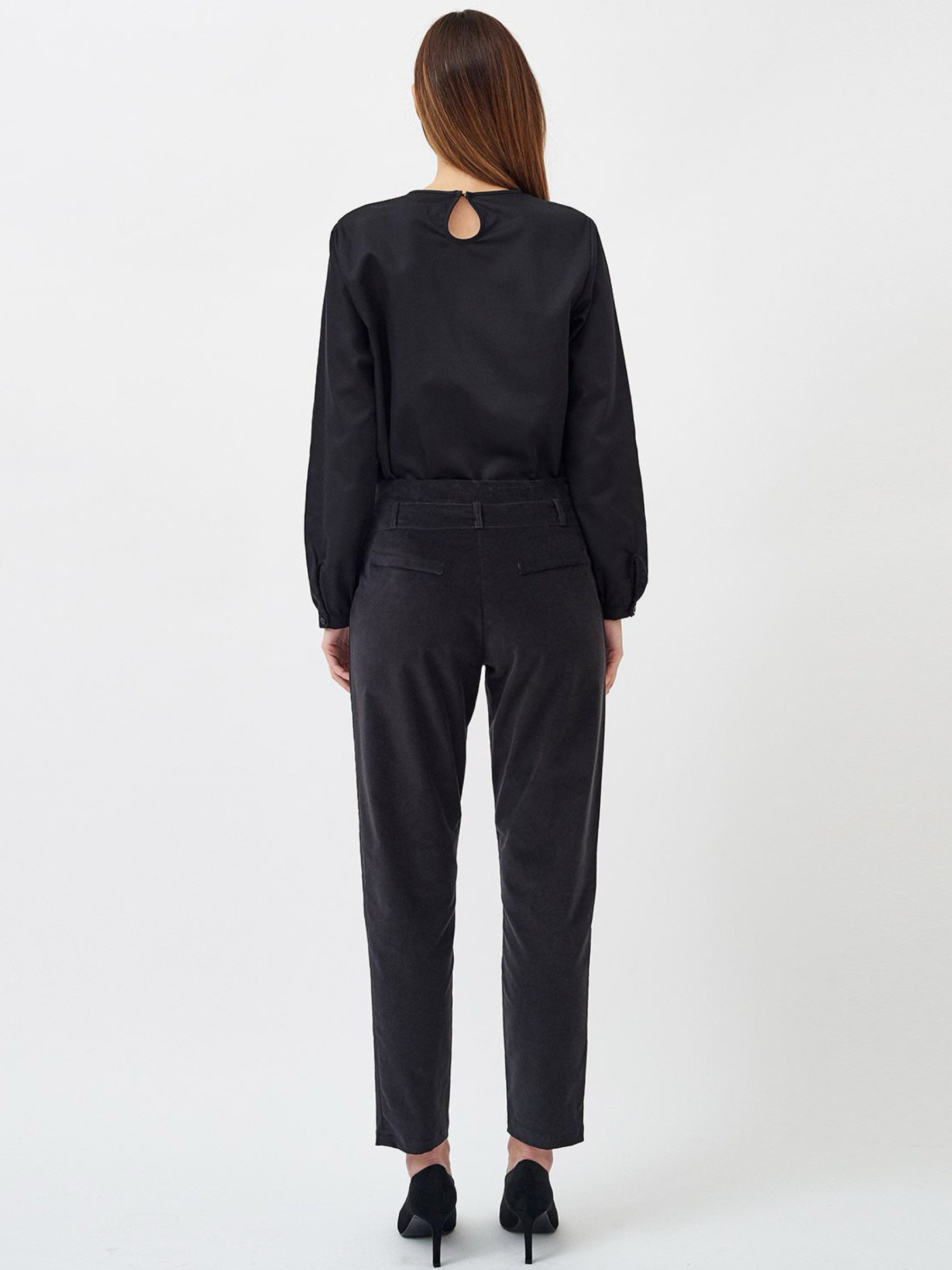 Hose Straight Corduroy Trousers anthracite mila.vert