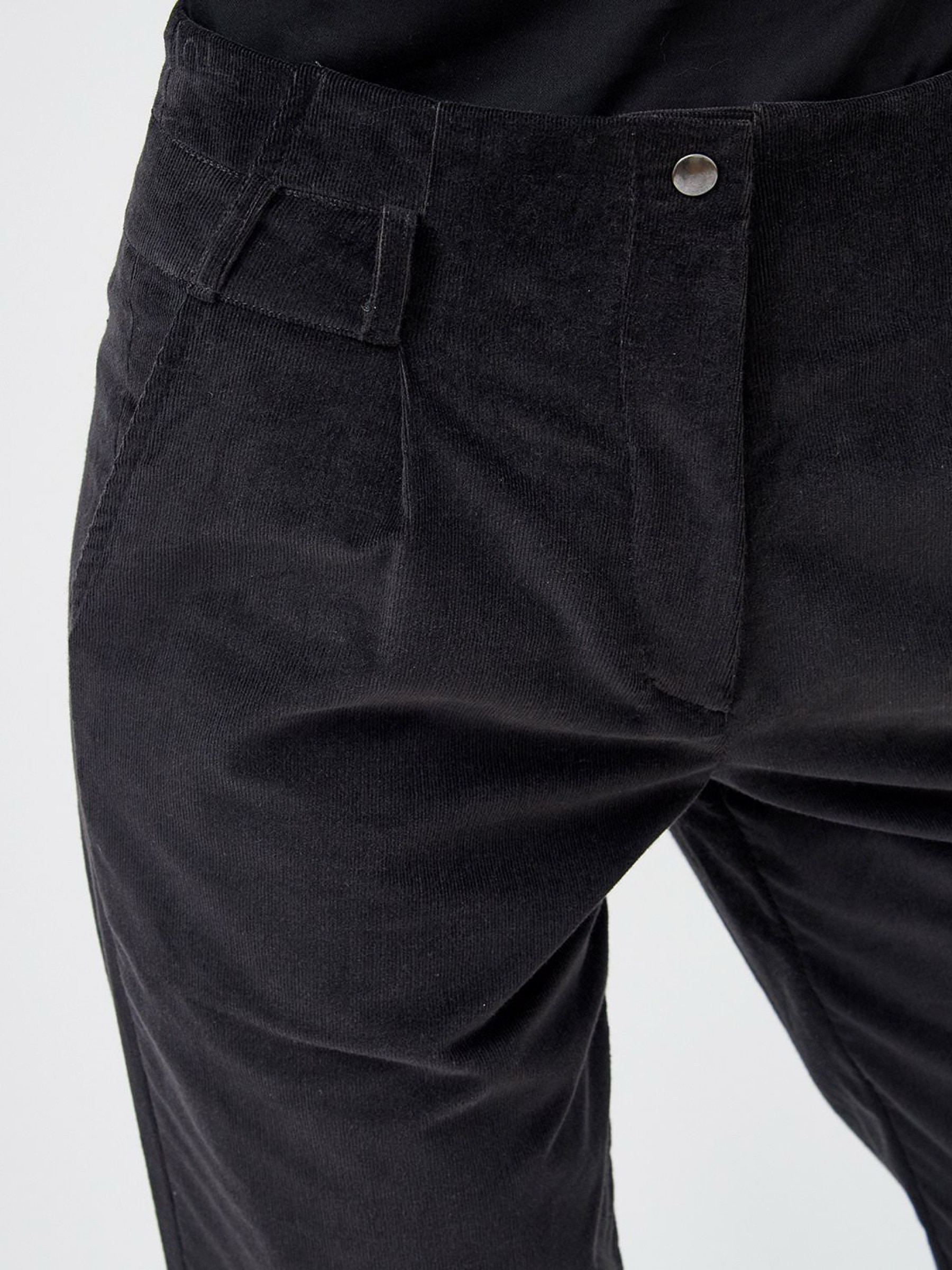 Hose Straight Corduroy Trousers anthracite mila.vert