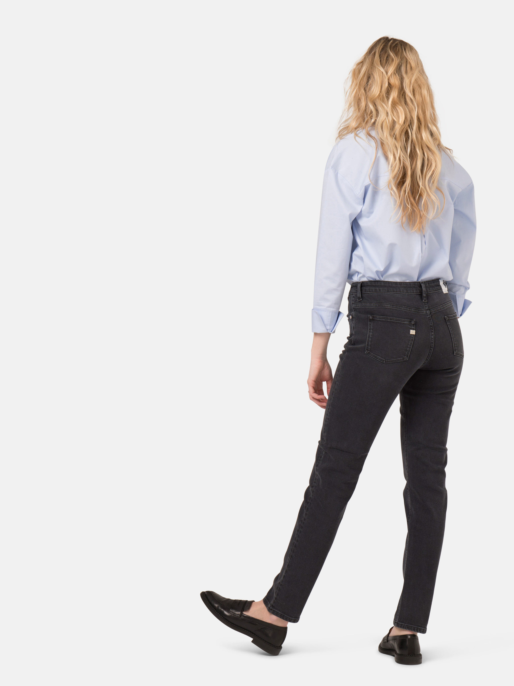 Hose Stretch Mimi stone black Mud Jeans
