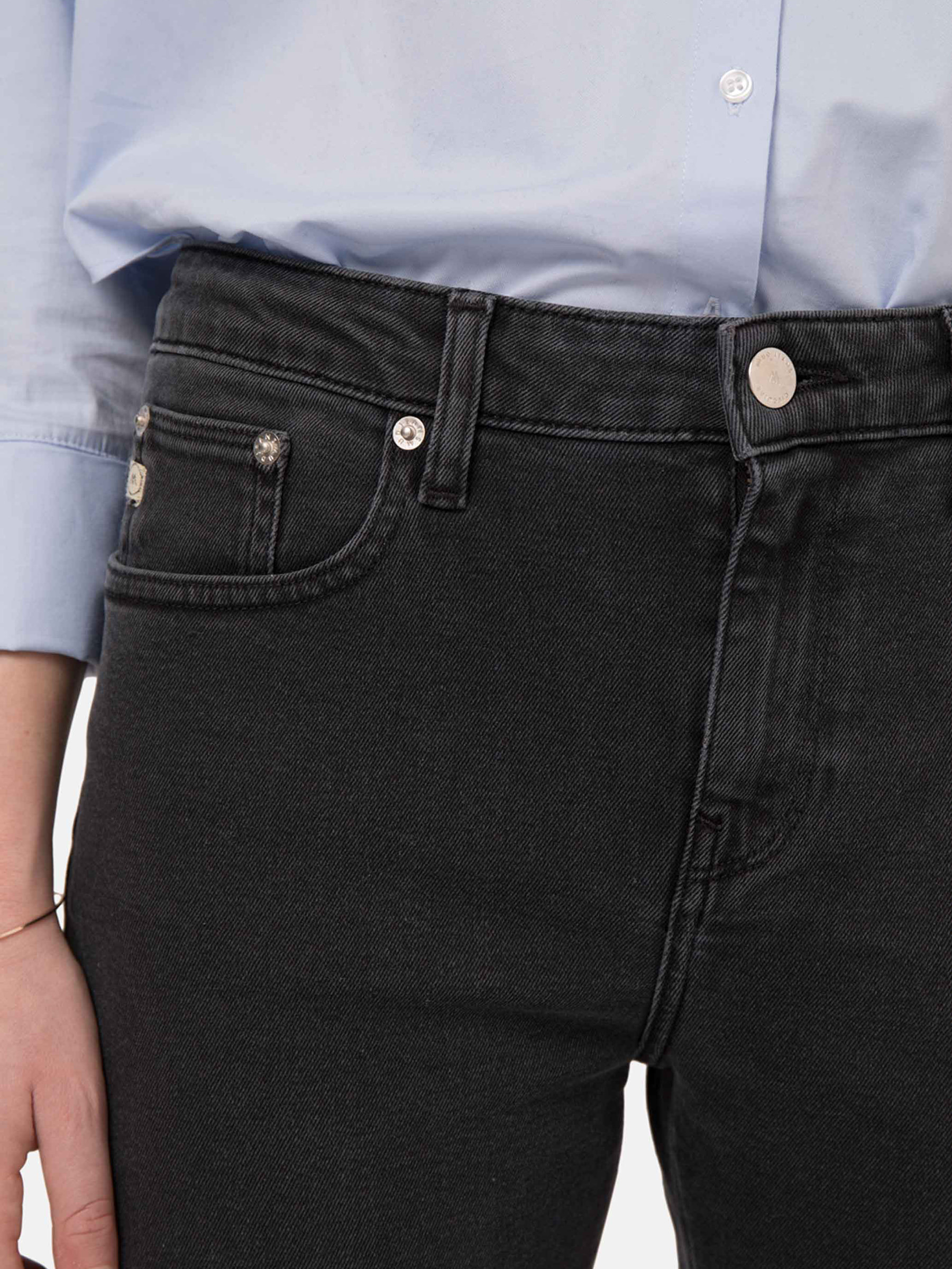 Hose Stretch Mimi stone black Mud Jeans