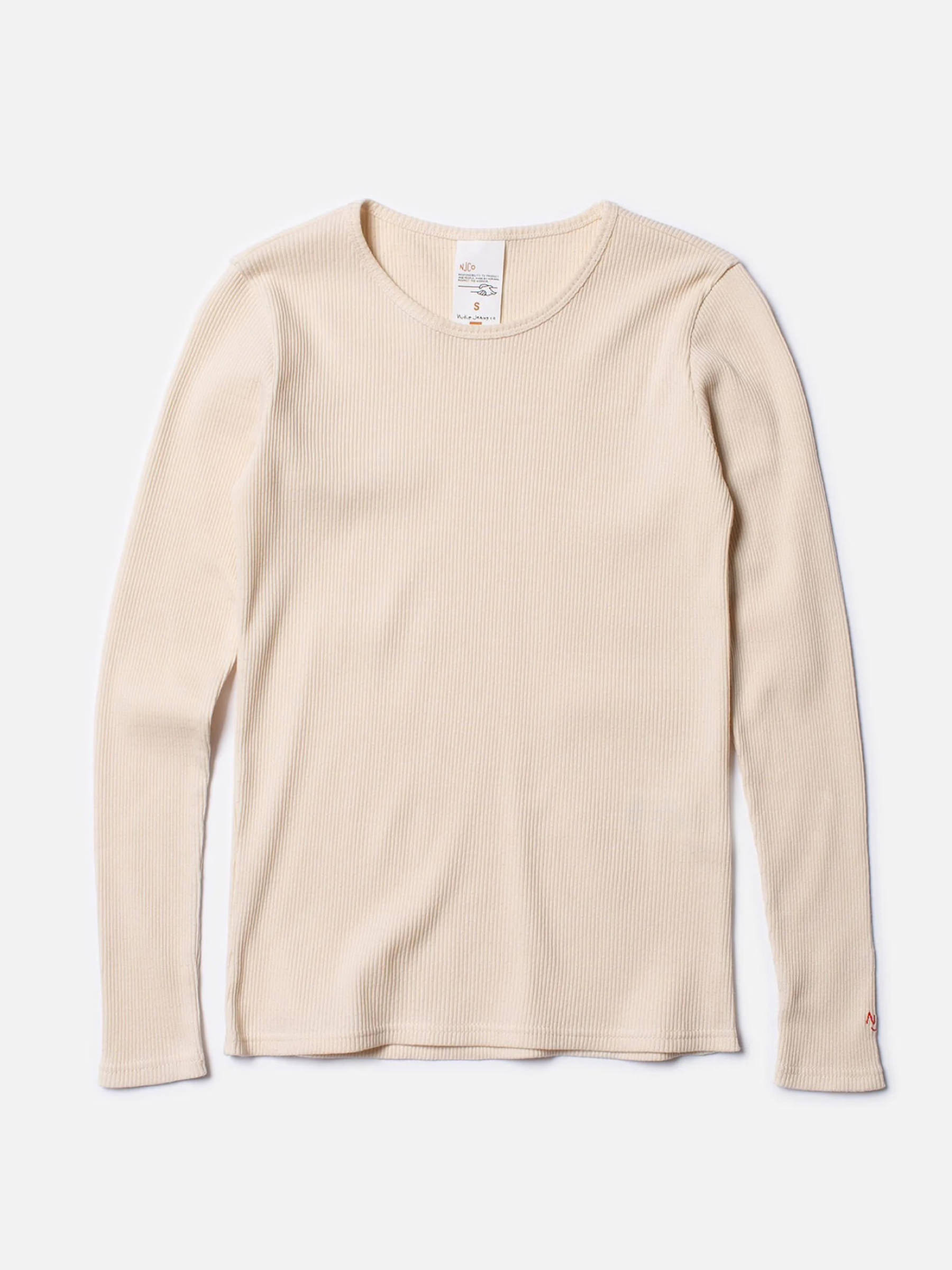 Longsleeve Jessy Rib LS T-Shirt egg white Nudie Jeans