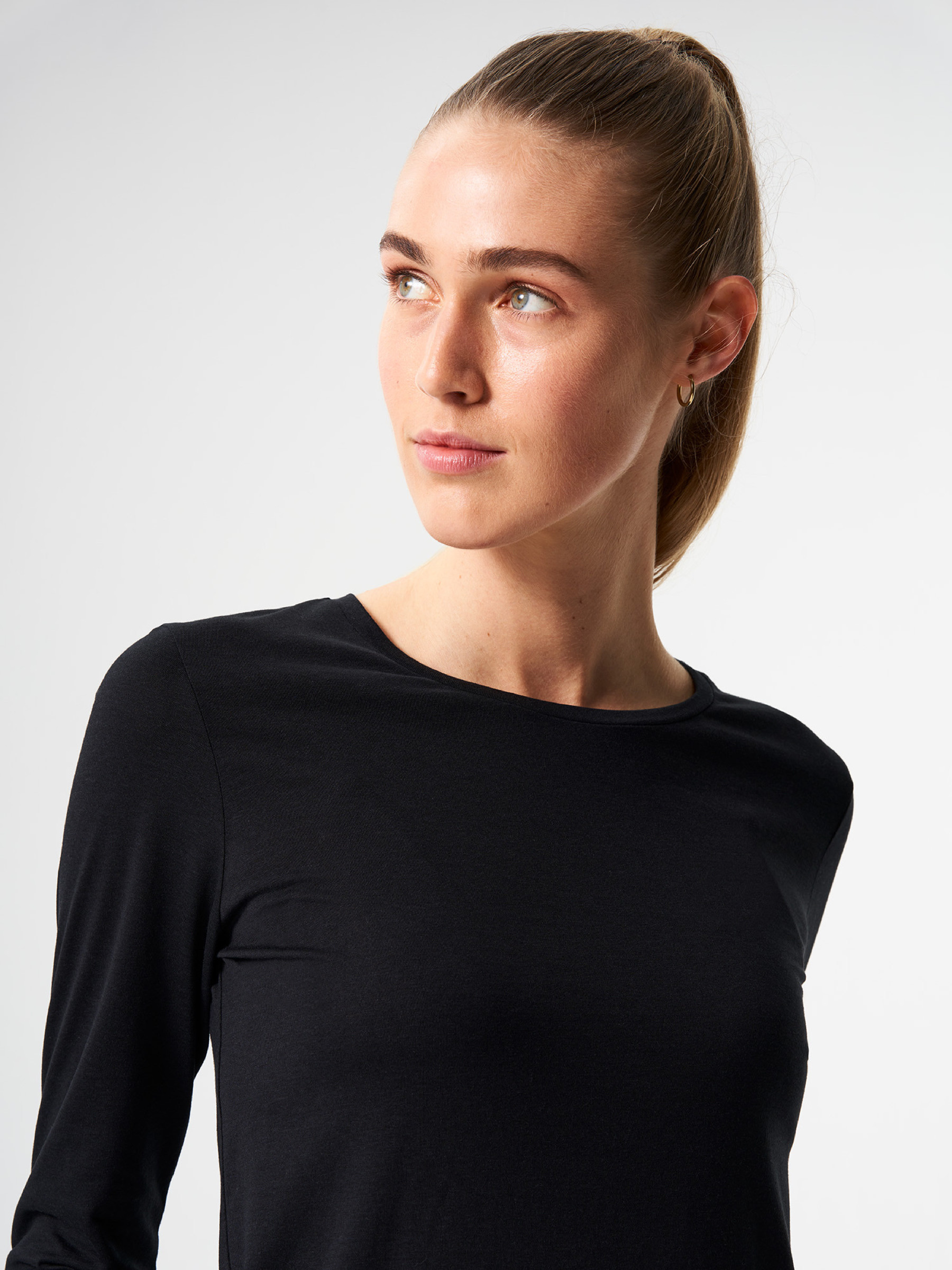 Longsleeve Inspire Tencel Cotton wooden black pinqponq