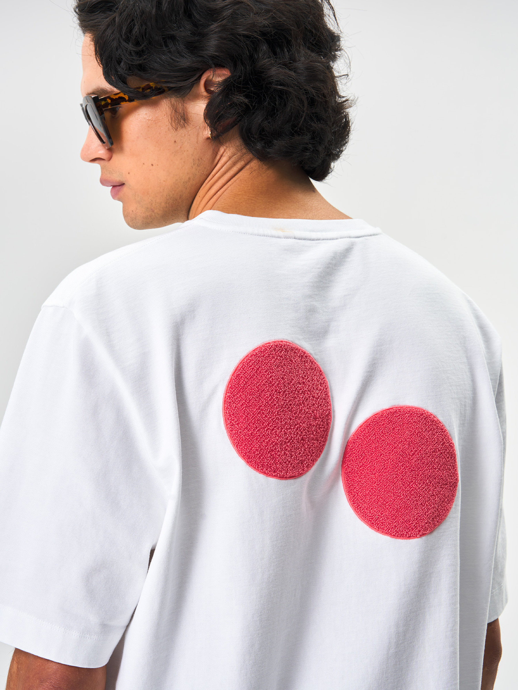 T-Shirt Cotton Graphic Men white frottee watermelon pinqponq