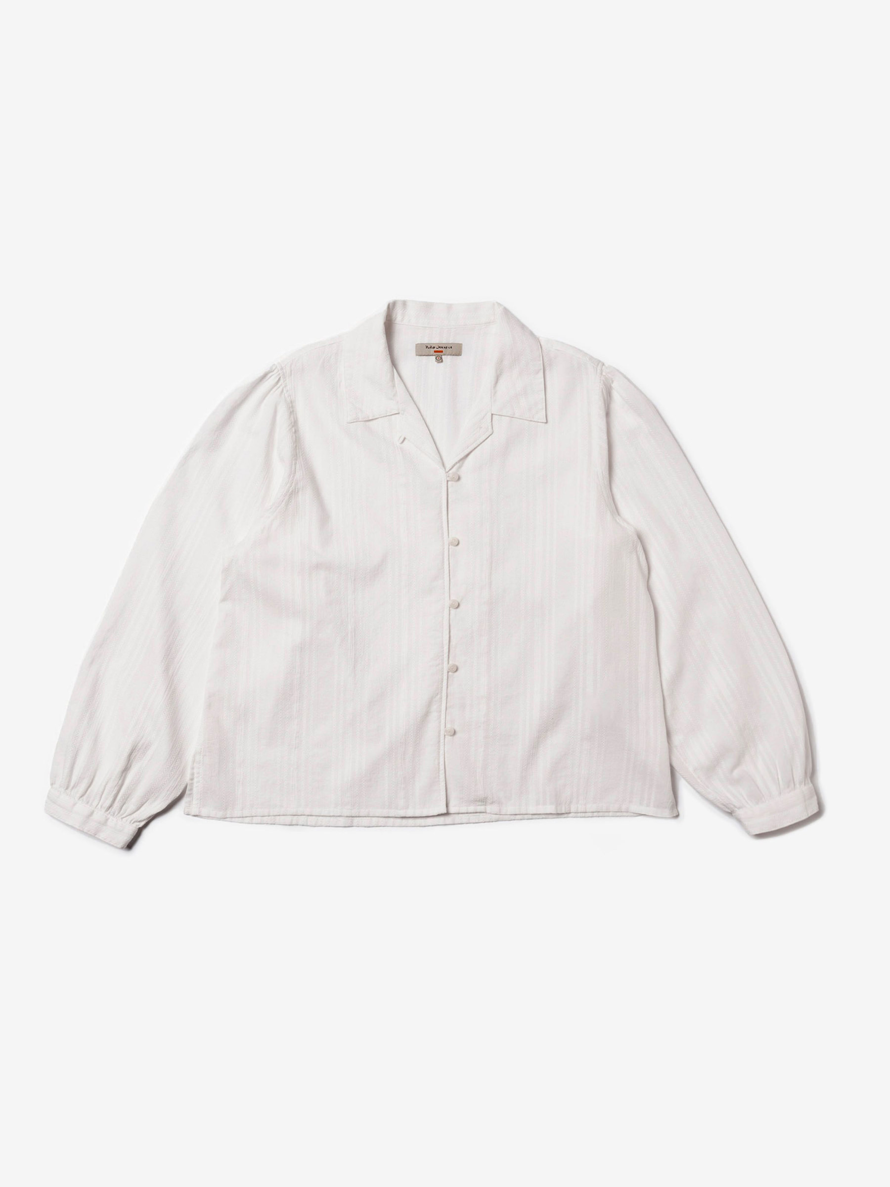 Bluse Edith Striped Dobby Blouse offwhite Nudie Jeans
