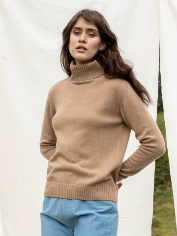 Pullover Turtleneck Kaja camel Sanikai