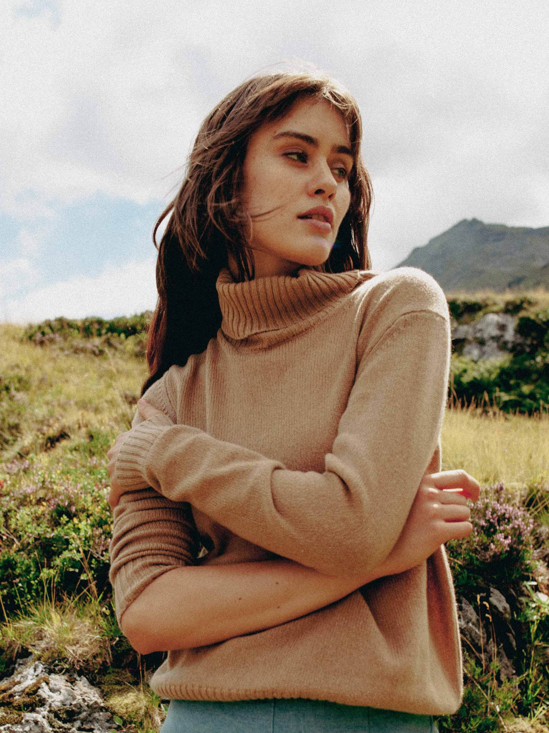 Pullover Turtleneck Kaja camel Sanikai
