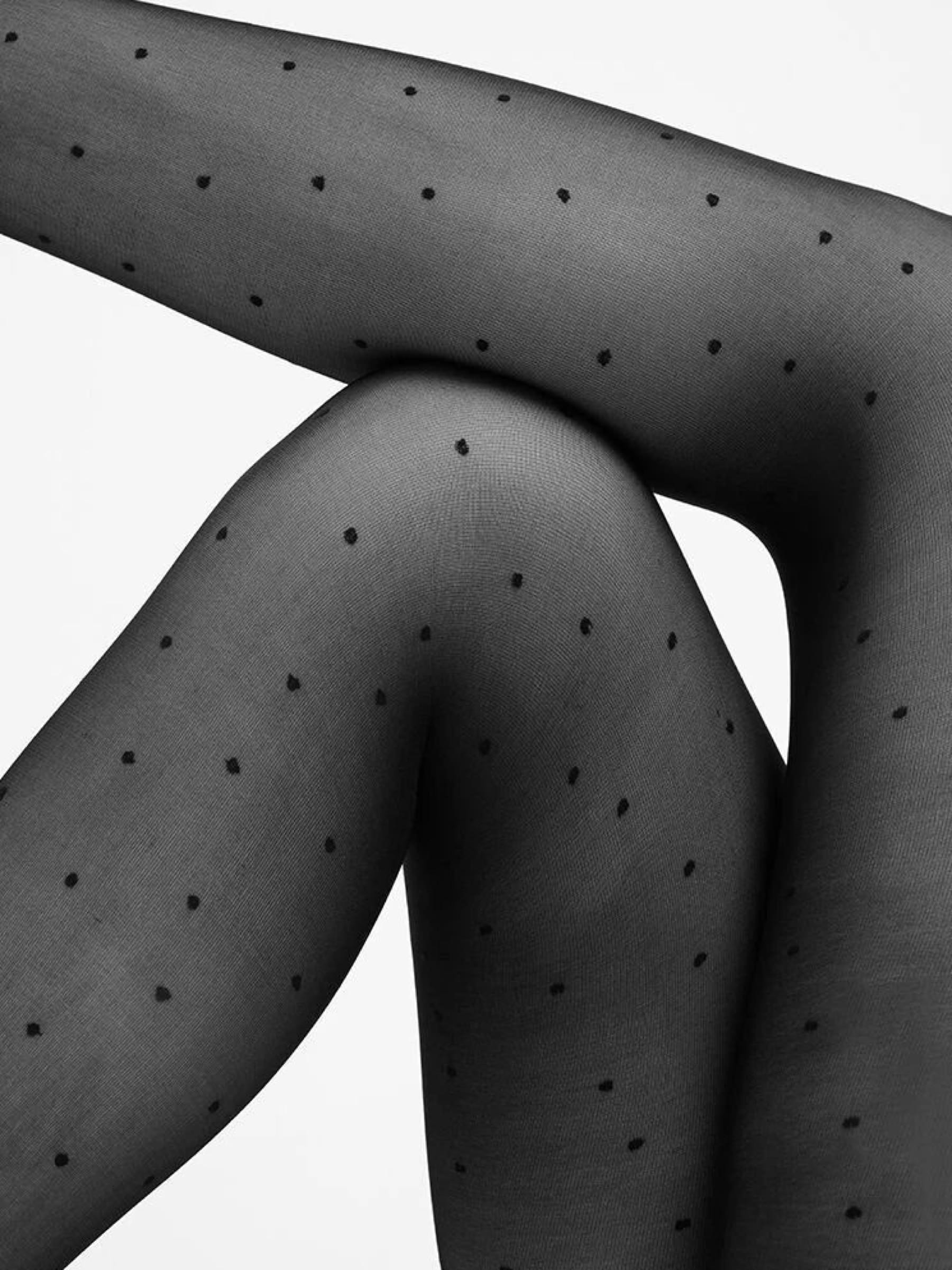 Strümpfe Doris Dots black Swedish Stockings