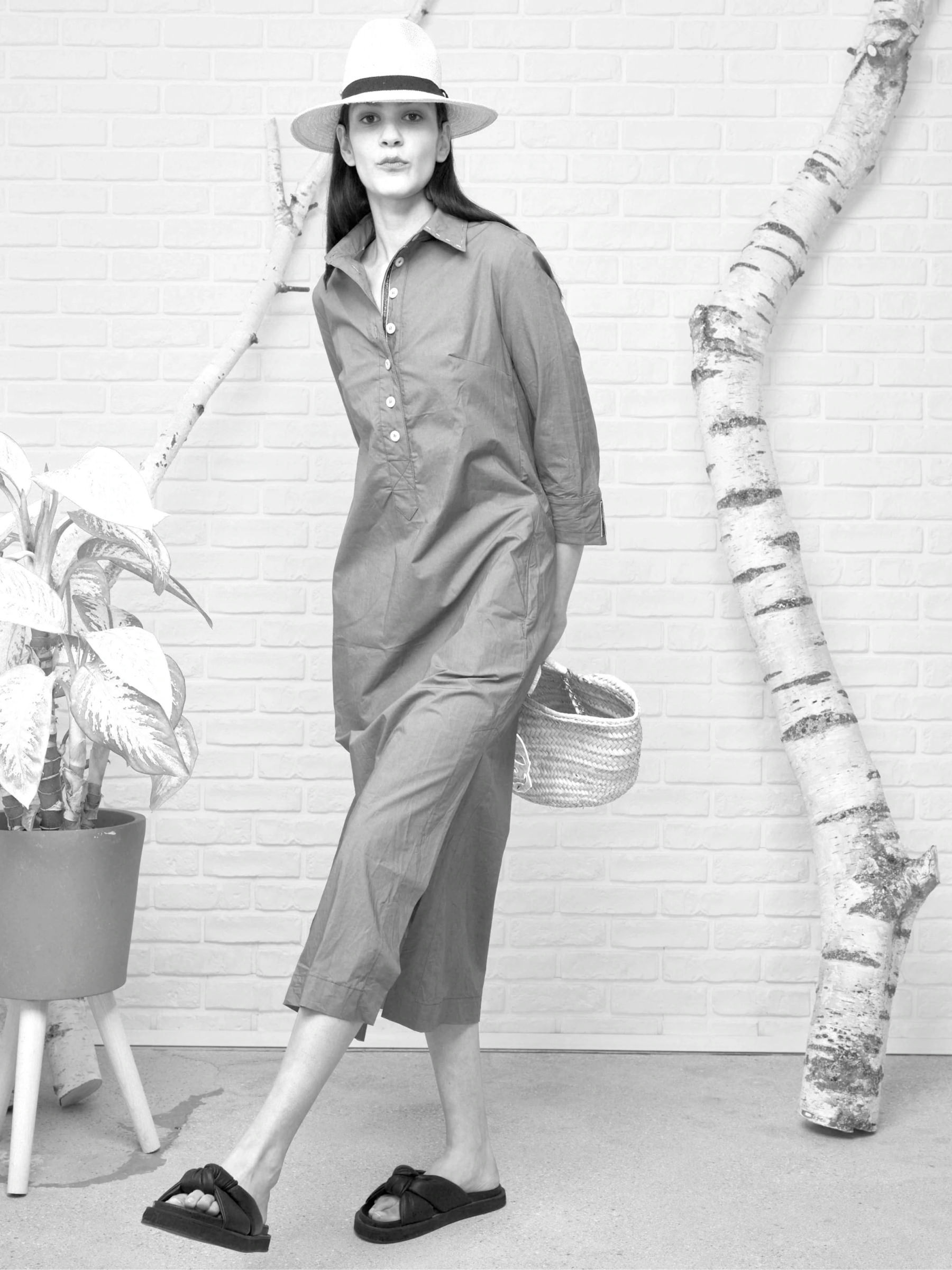 Kleid Ada Kaftan off white the Blue suit