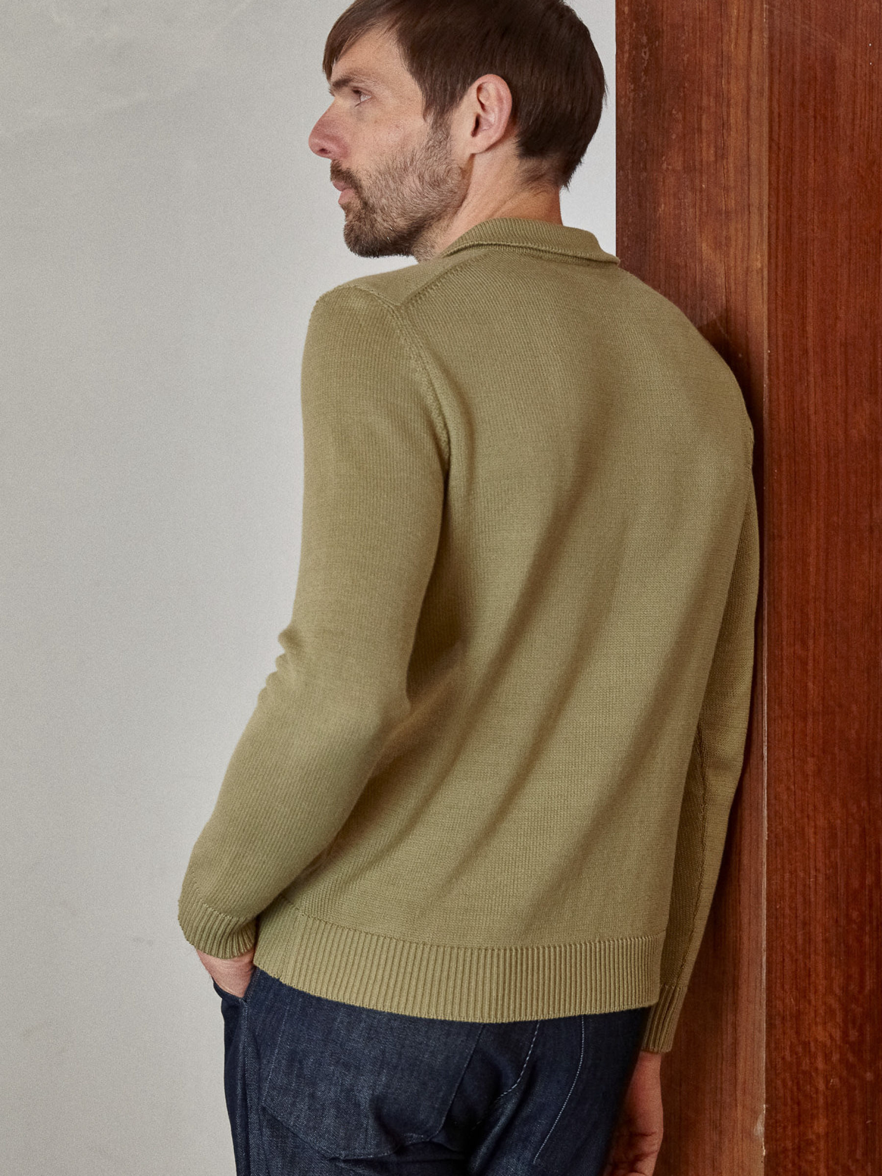 Kaspar Longsleeve Polo eco khaki About Companions