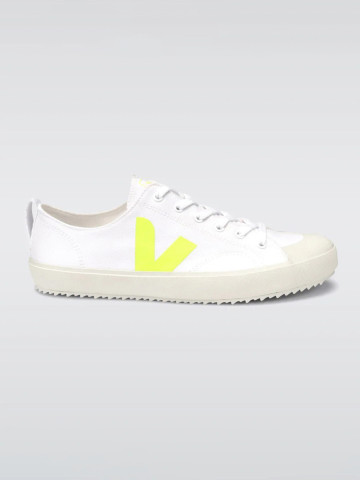 Schuhe Nova white jaune fluo Veja