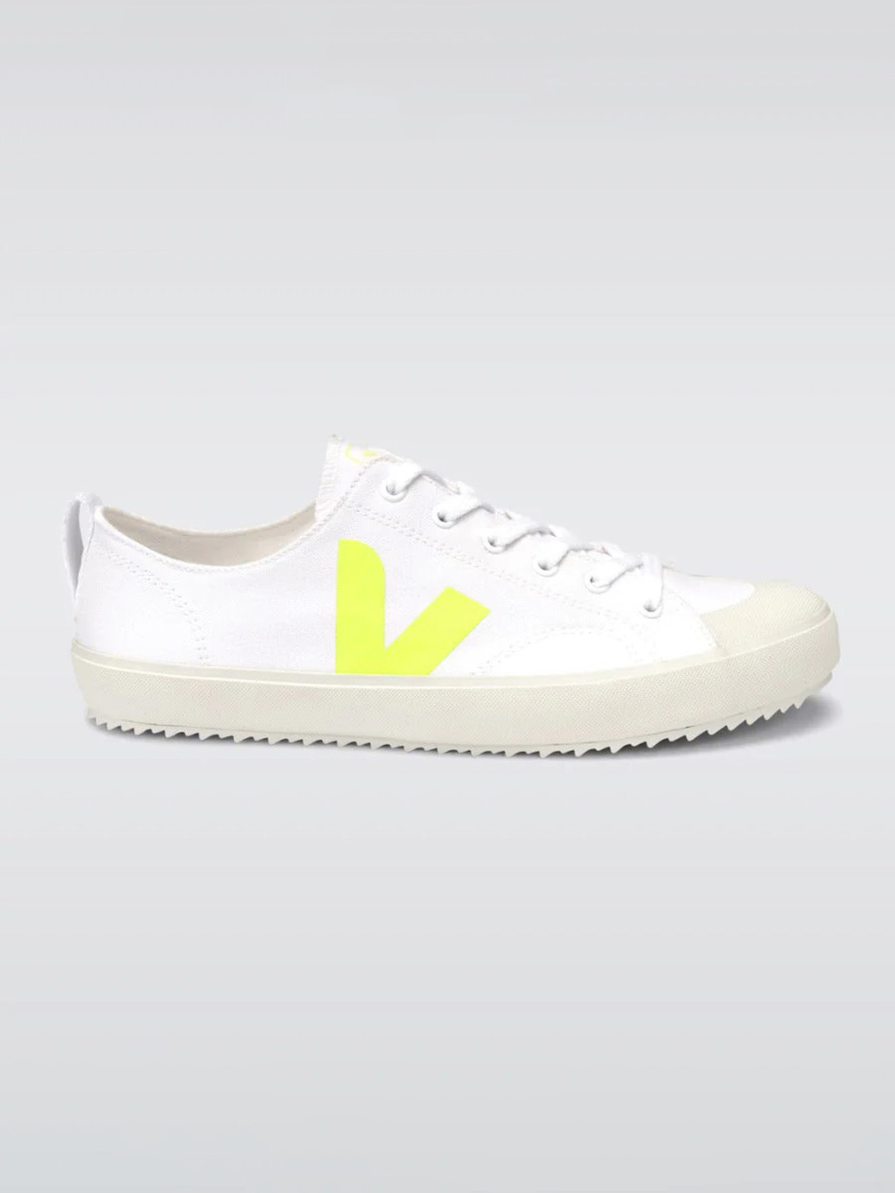 Schuhe Nova white jaune fluo Veja