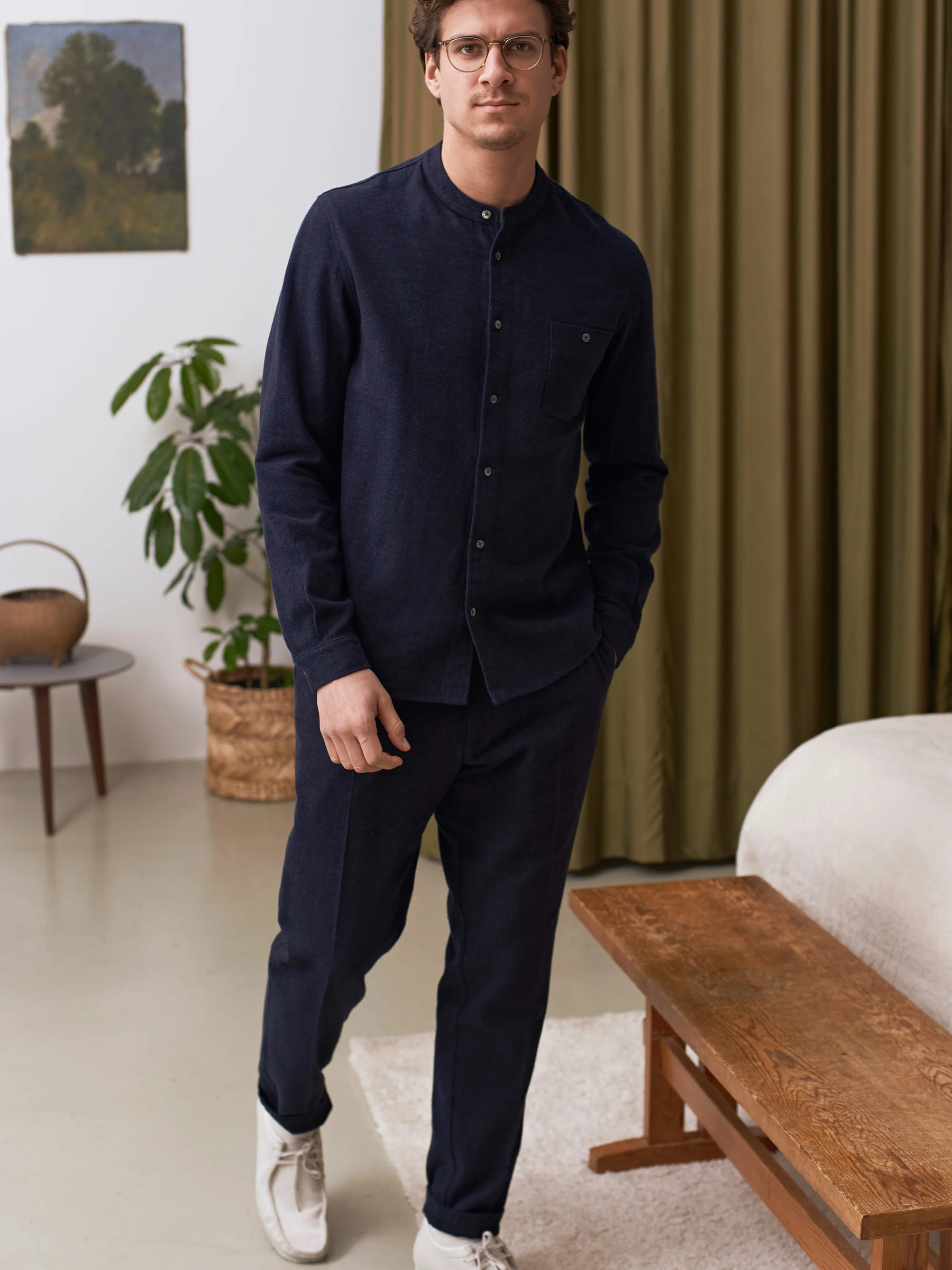 Hose Jostha Trousers eco flannel deep sea About Companions