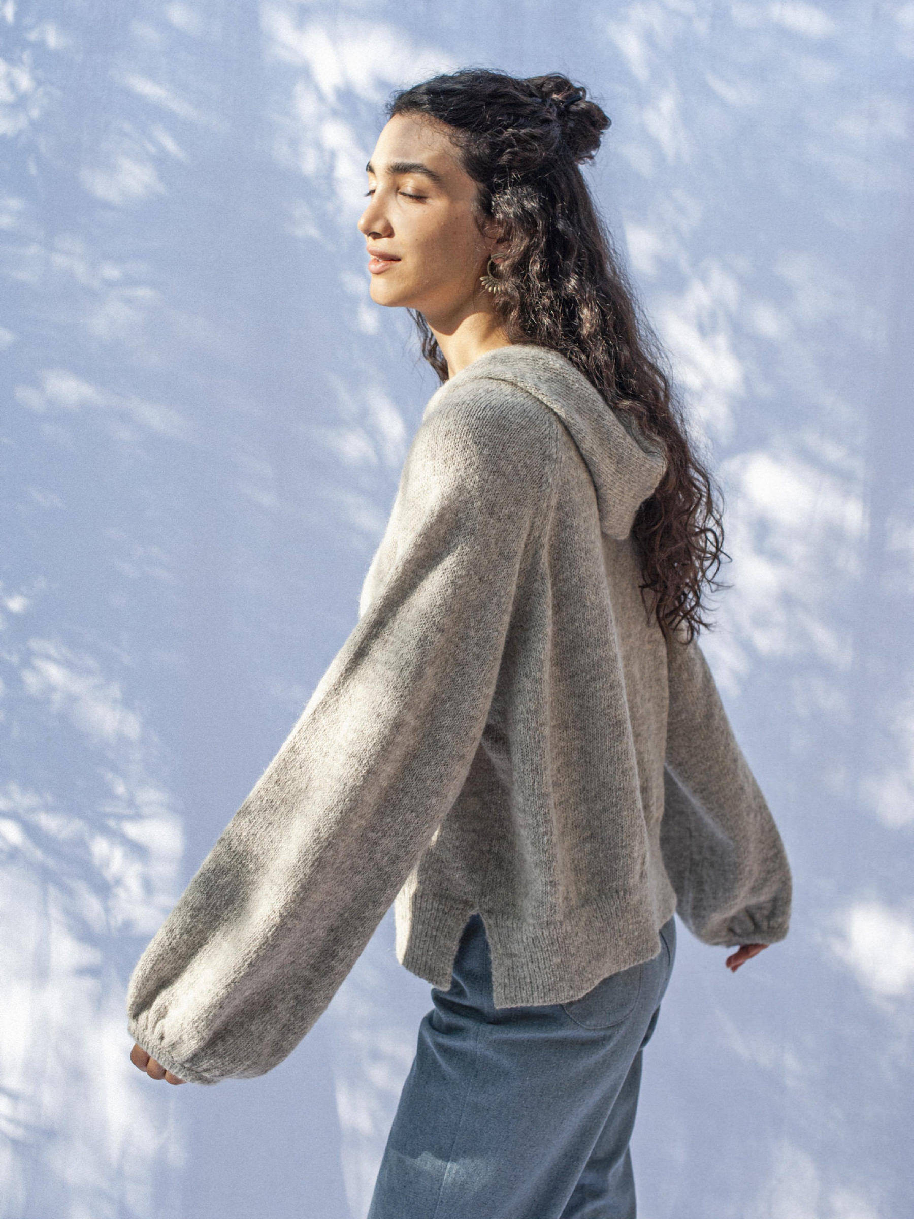 Pullover Ayna Hoodie Sweater light grey Jungle Folk