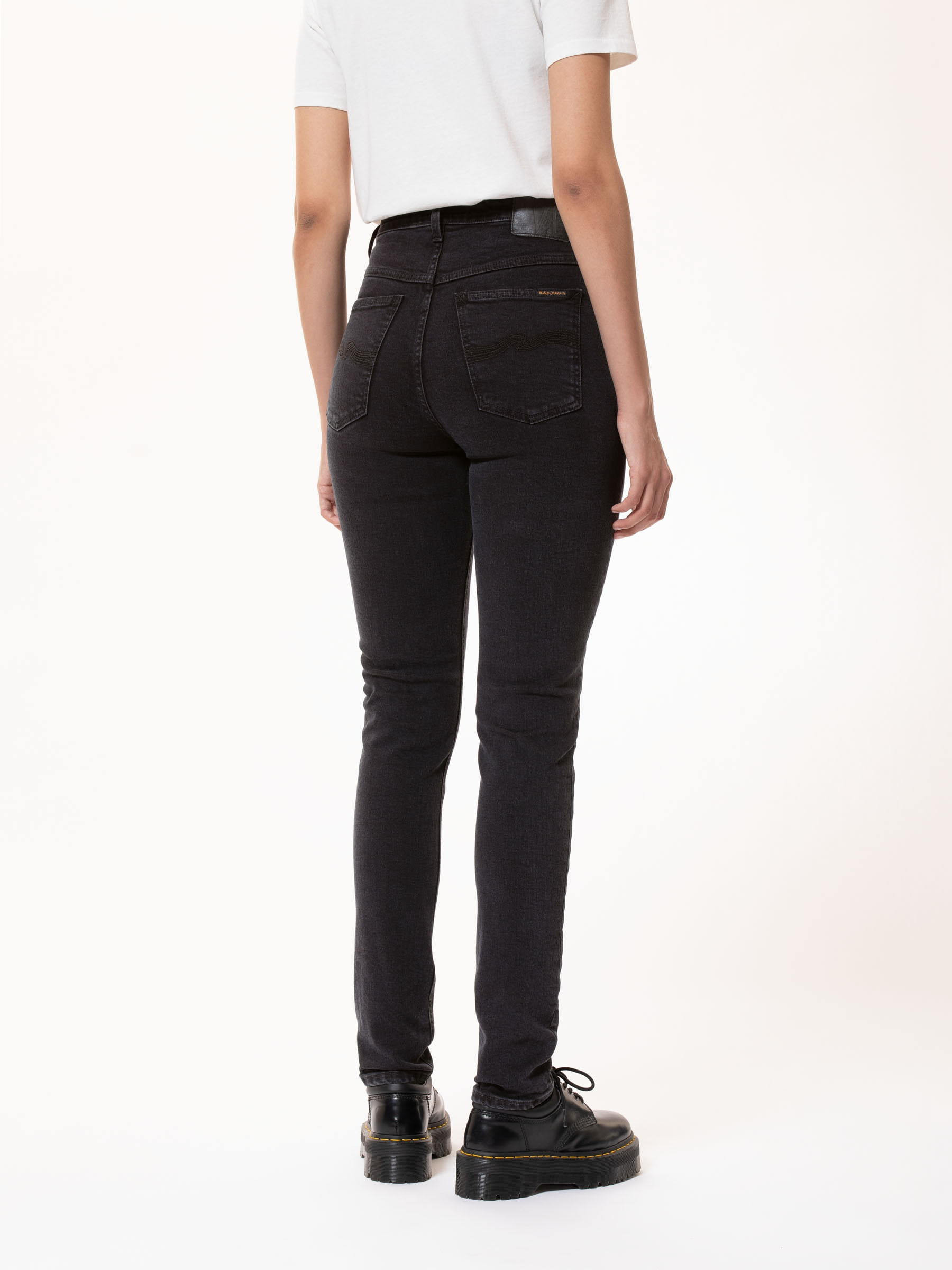 Hose Hightop Tilde black coal Nudie Jeans