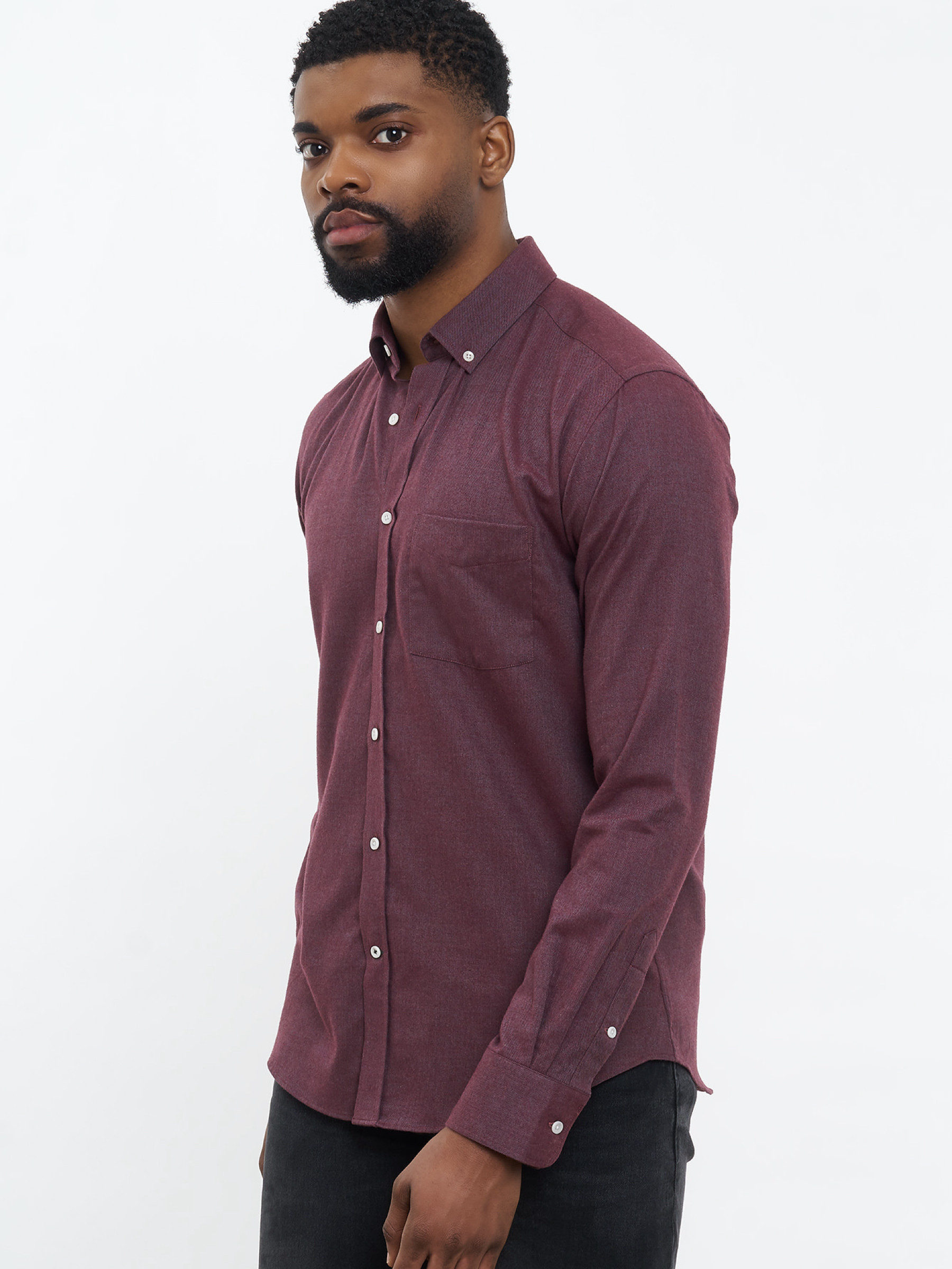 Hemd Flannel Populus bordeaux Carpasus