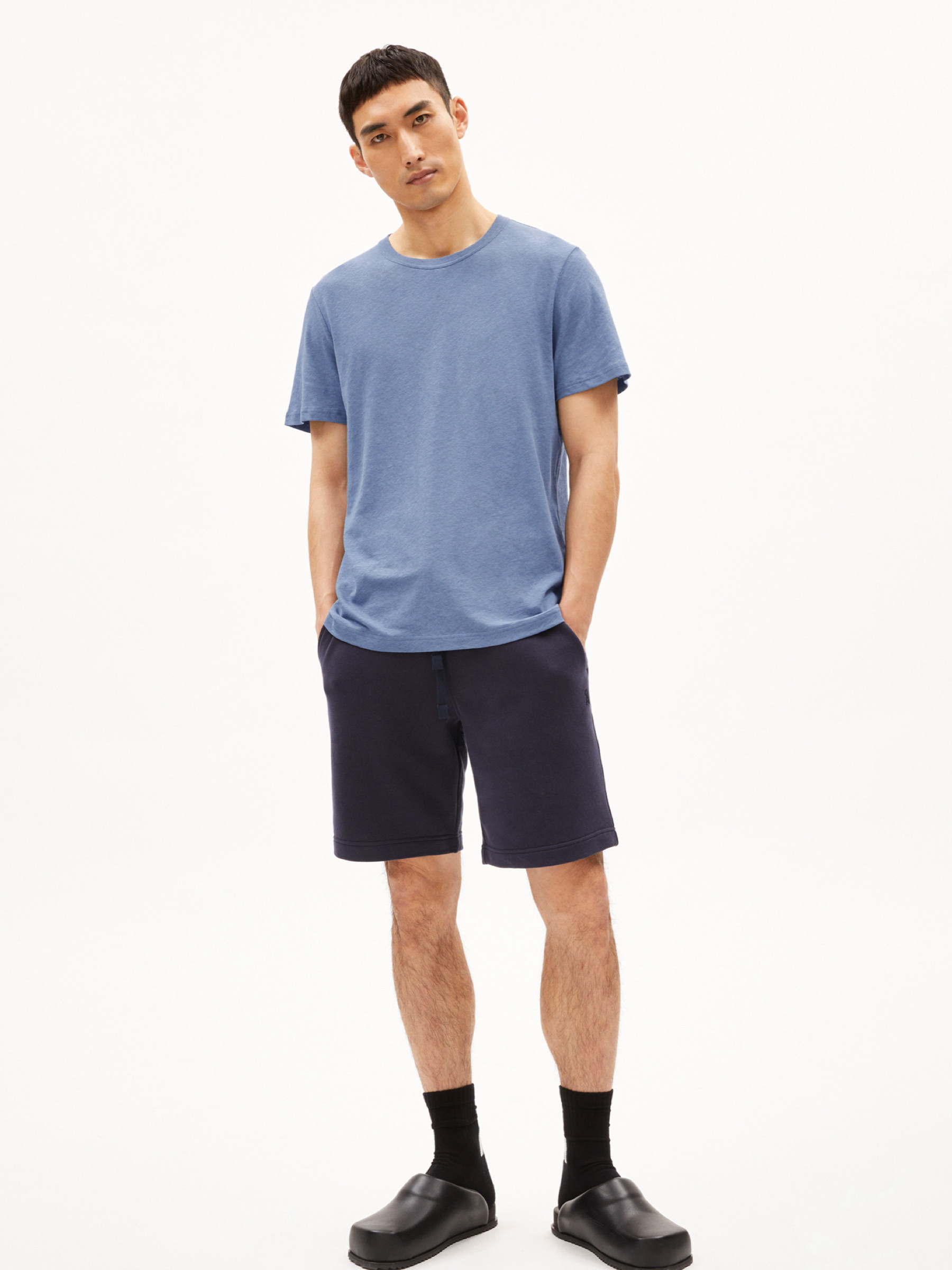 T-Shirt Kolmaaro Linen Armedangels blue stone