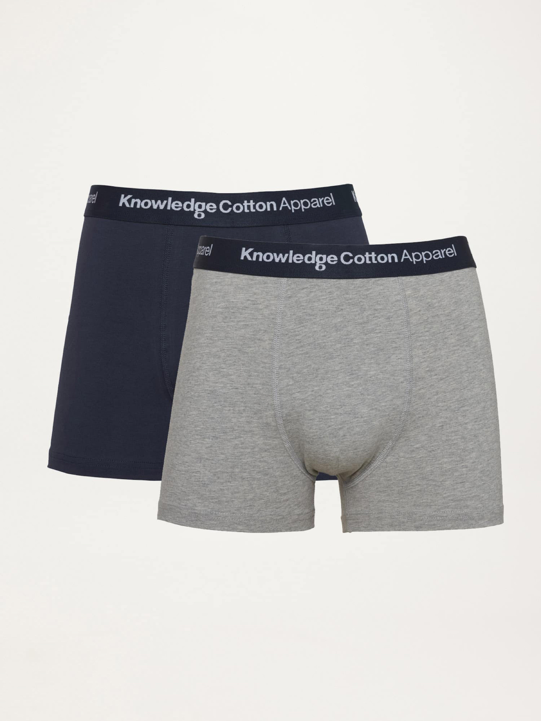 Unterhosen Anker 2-Pack Underwear grey melange Knowledge Cotton Apparel