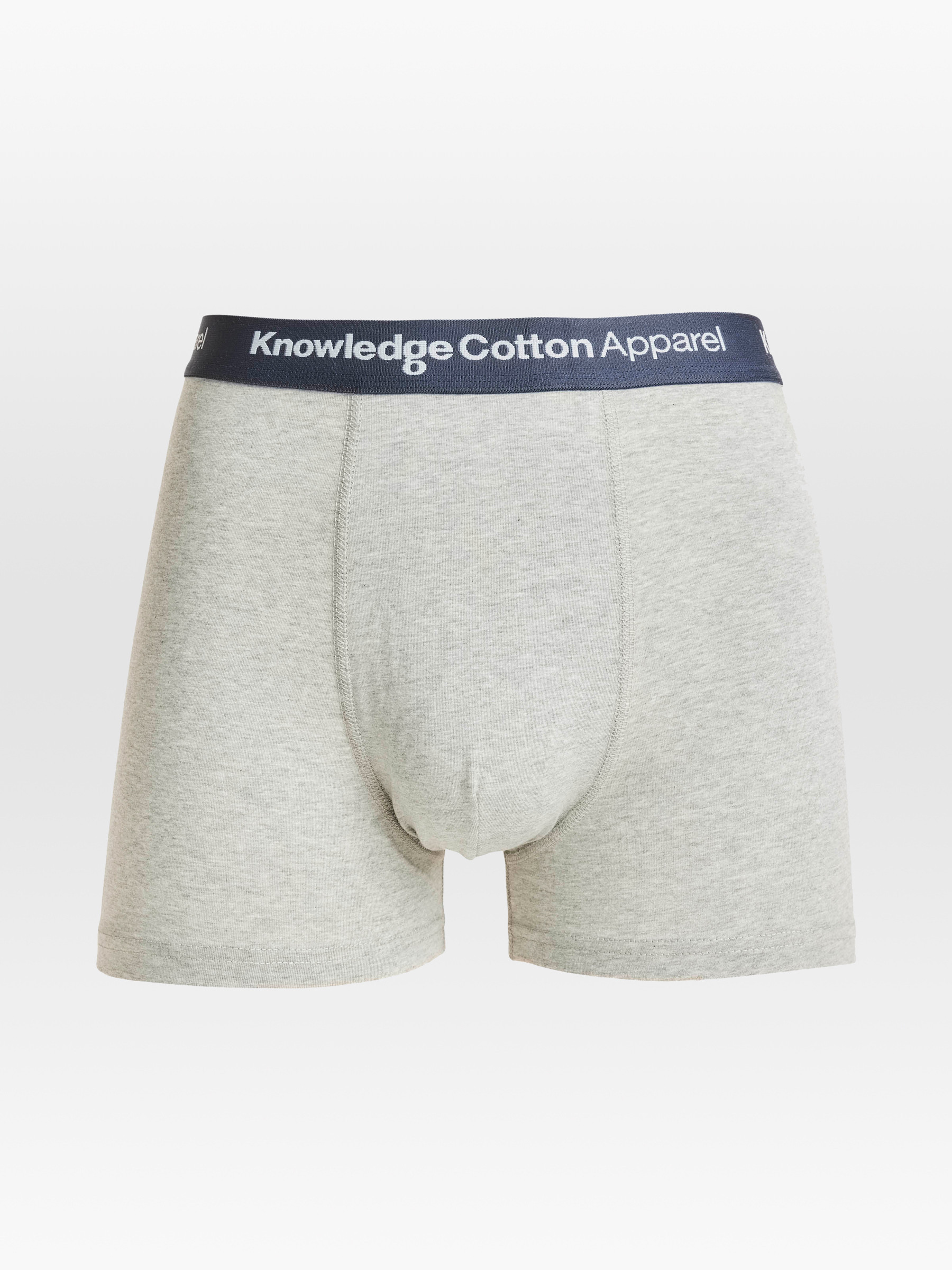 Unterhosen Anker 2-Pack Underwear grey melange Knowledge Cotton Apparel