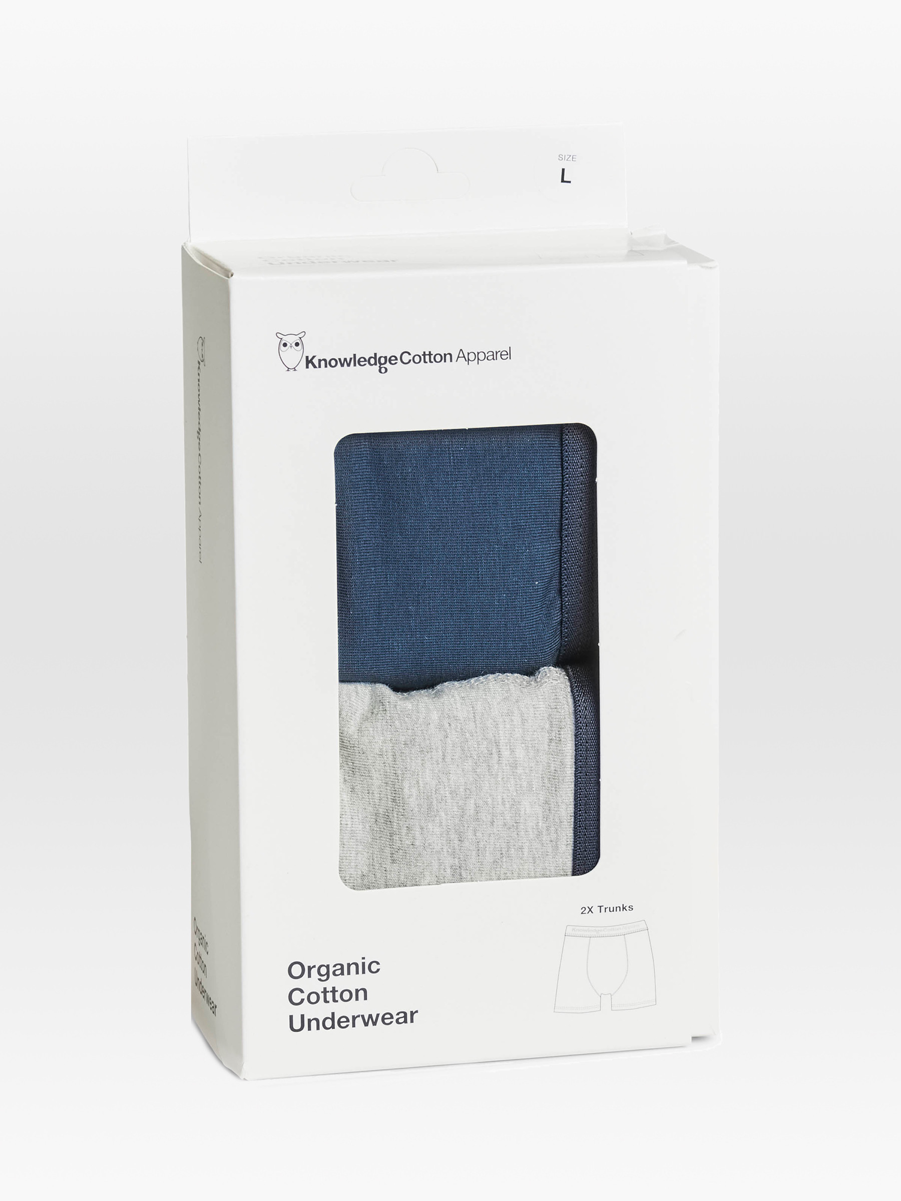 Unterhosen Anker 2-Pack Underwear grey melange Knowledge Cotton Apparel