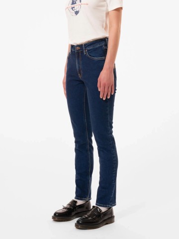 Jeans Hose Mellow Mae indigo rain Nudie Jeans