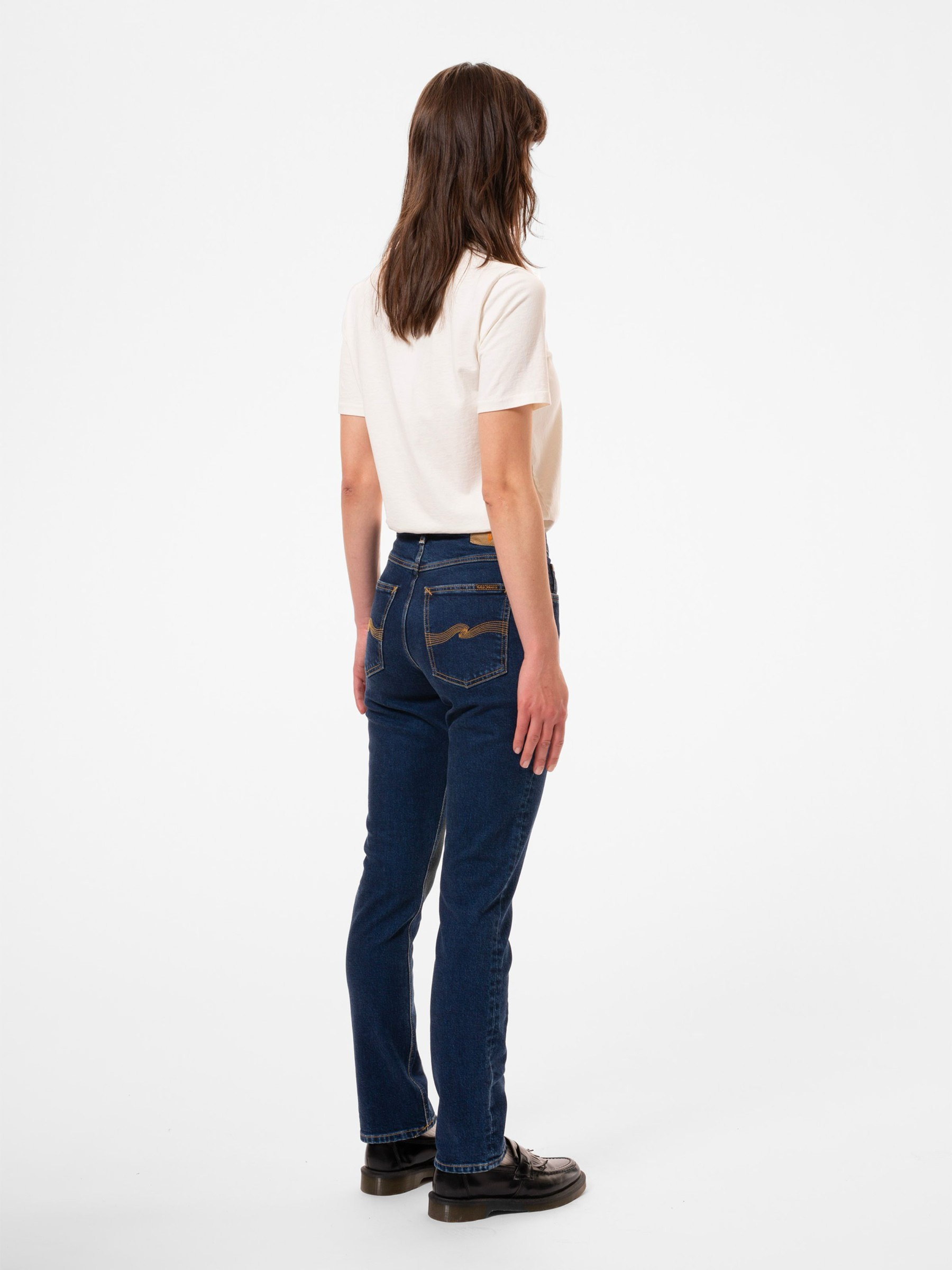 Jeans Hose Mellow Mae indigo rain Nudie Jeans
