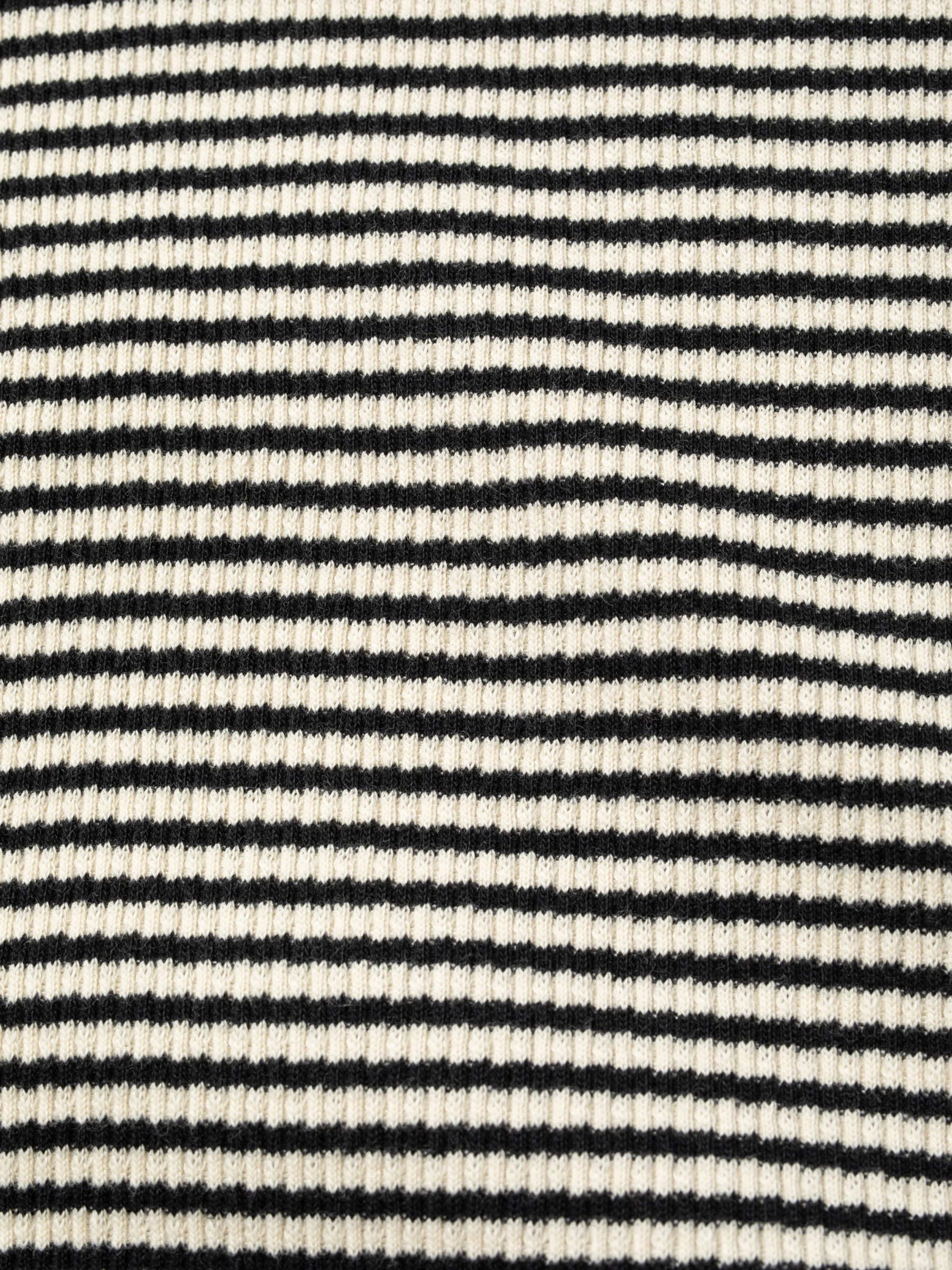 Longsleeve Jessy Striped Rib LS T-Shirt ecru black Nudie Jeans