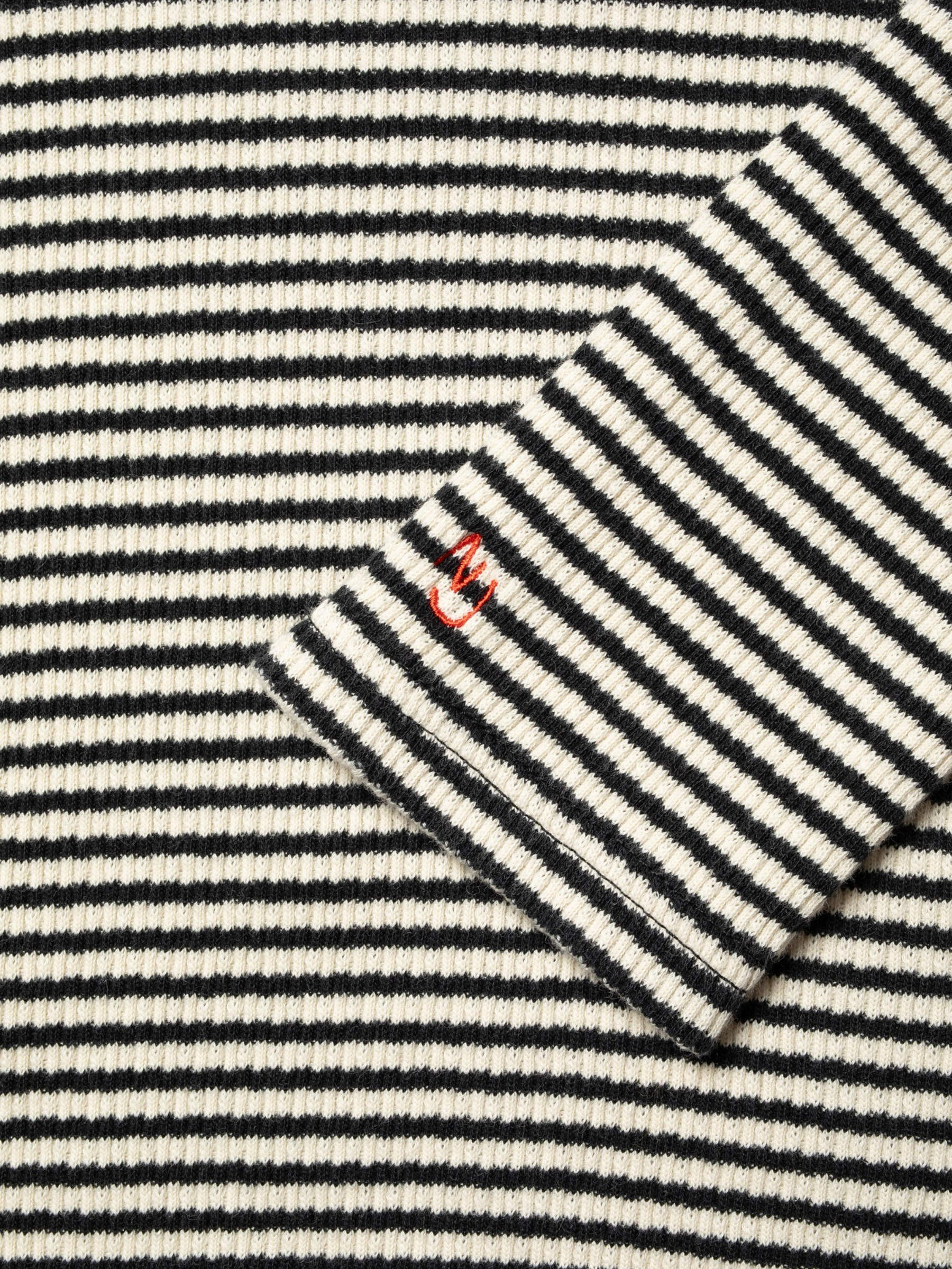 Longsleeve Jessy Striped Rib LS T-Shirt ecru black Nudie Jeans