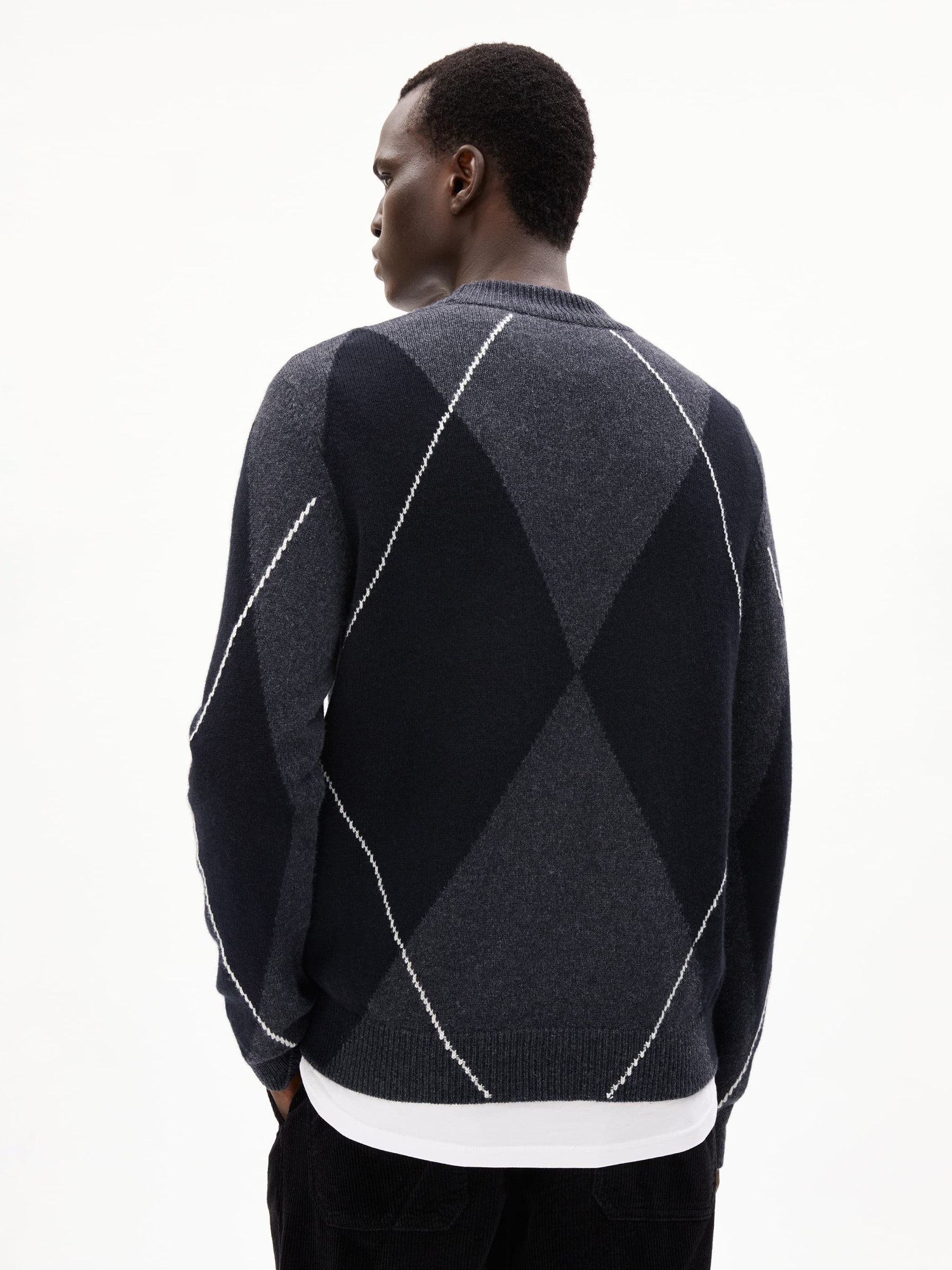 Pullover Aargelius steel melange-black-oatmilk Armedangels