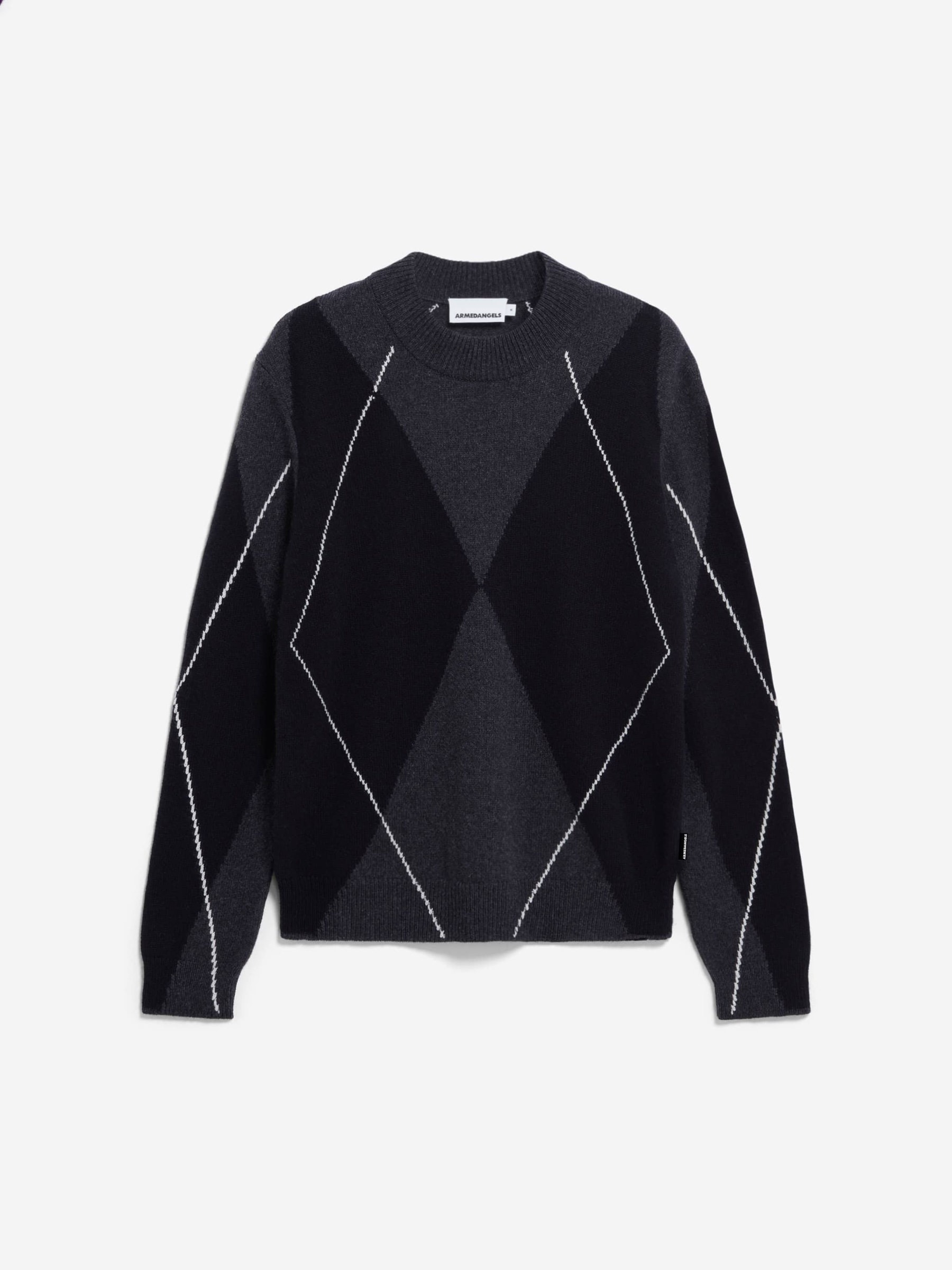 Pullover Aargelius steel melange-black-oatmilk Armedangels