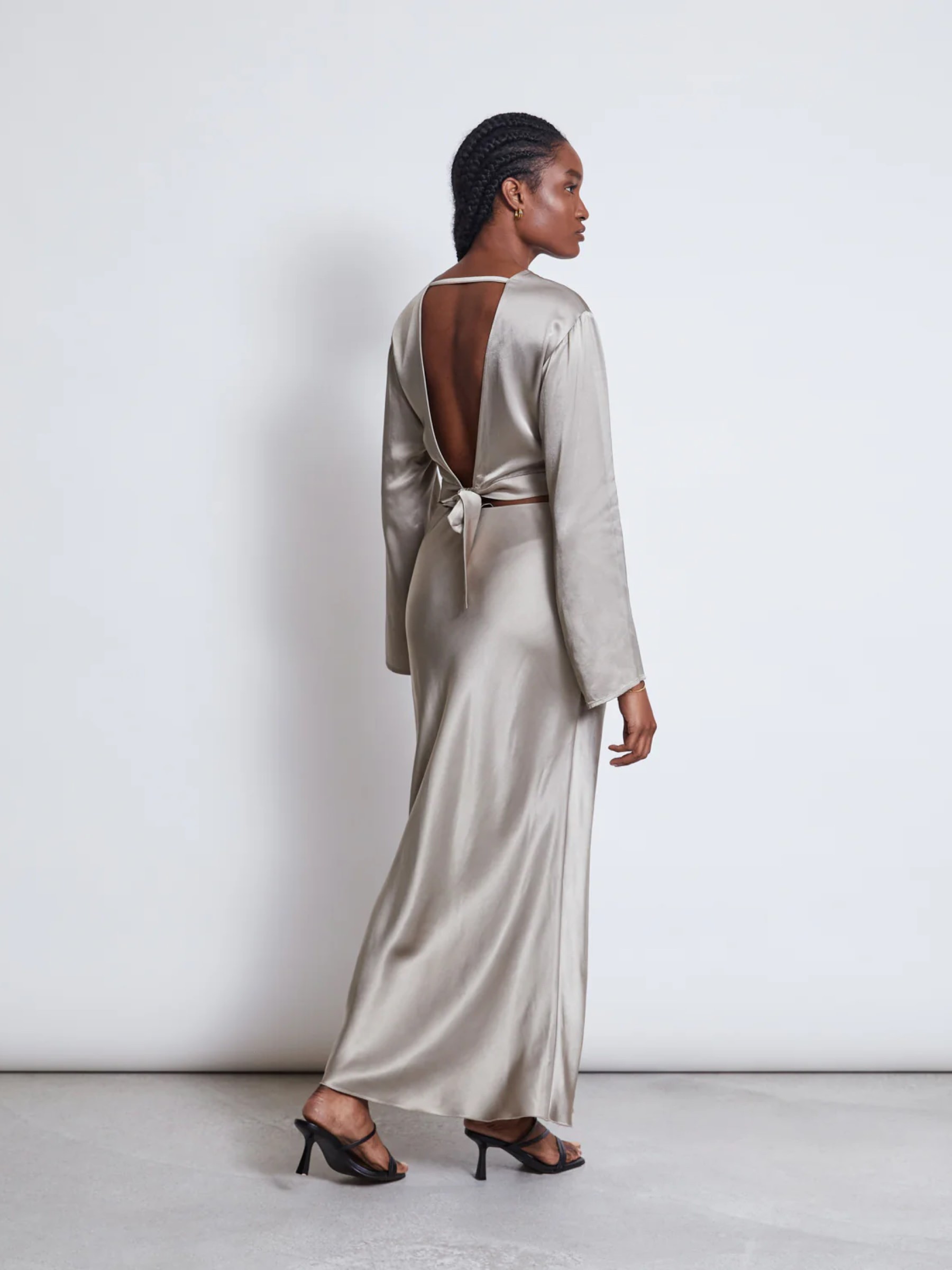 Rock Maxi Skirt Serin silver grey Jan 'n June