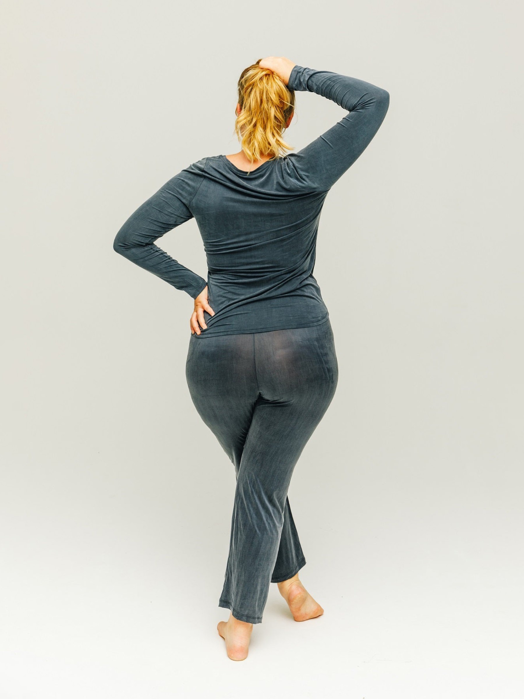Cupro Long Sleeve midnight blue Moya Kala