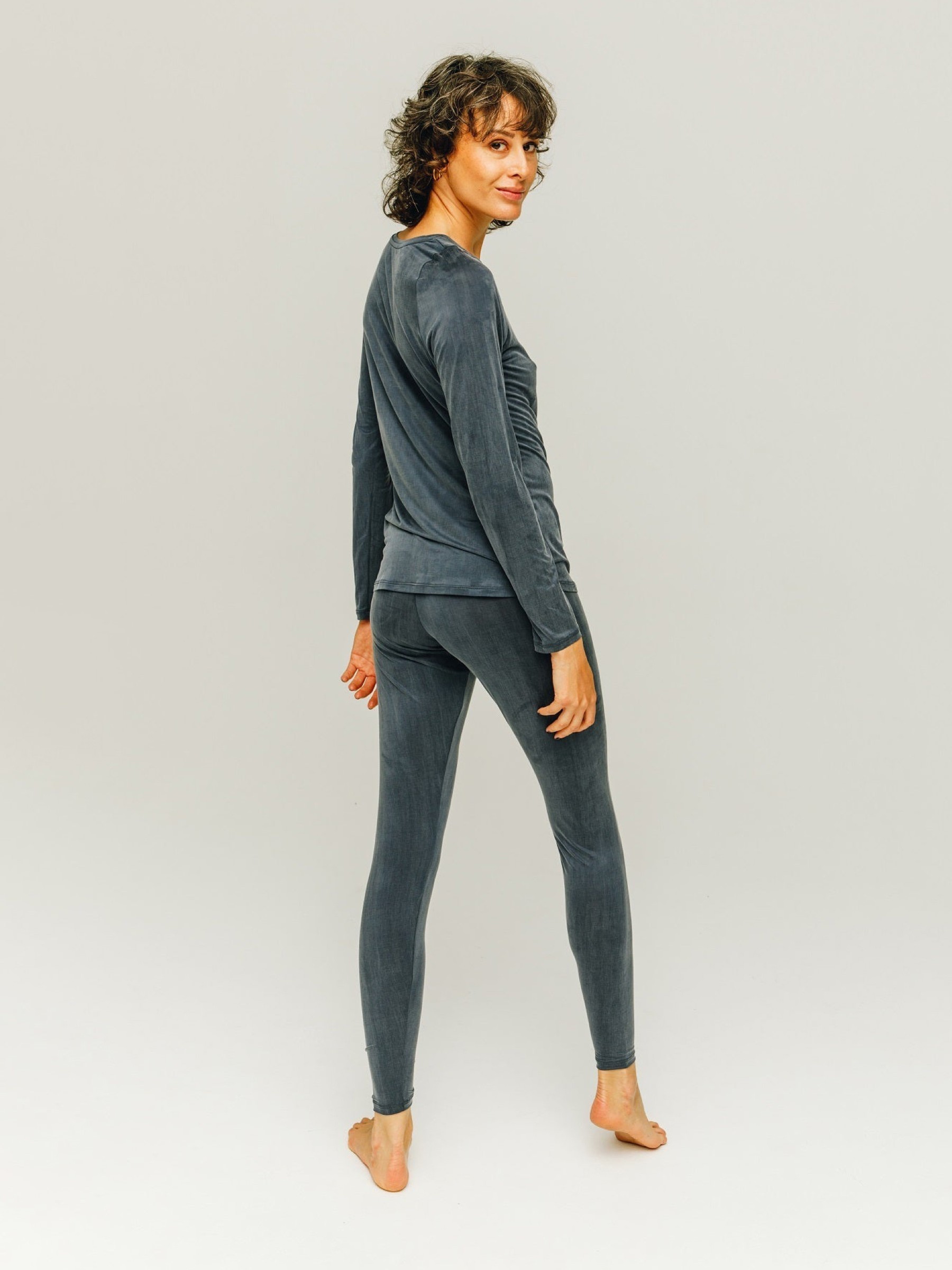 Cupro Long Sleeve midnight blue Moya Kala