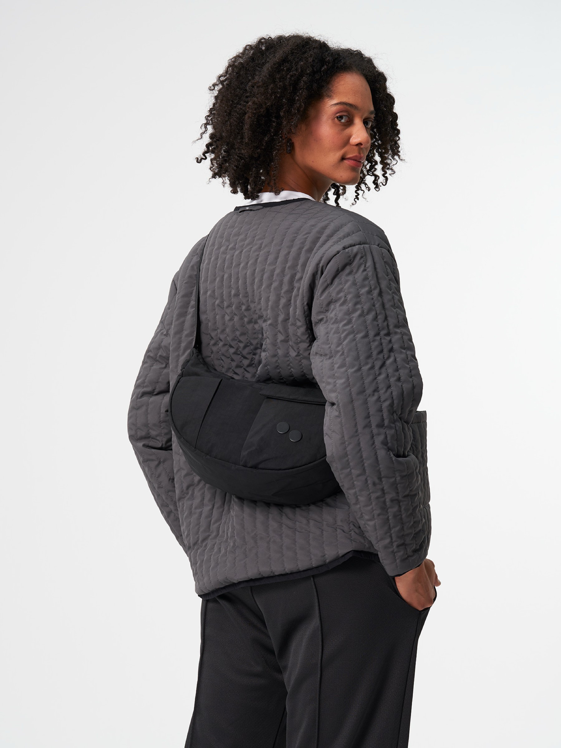Tasche Krumm Medium crinkle black pinqponq