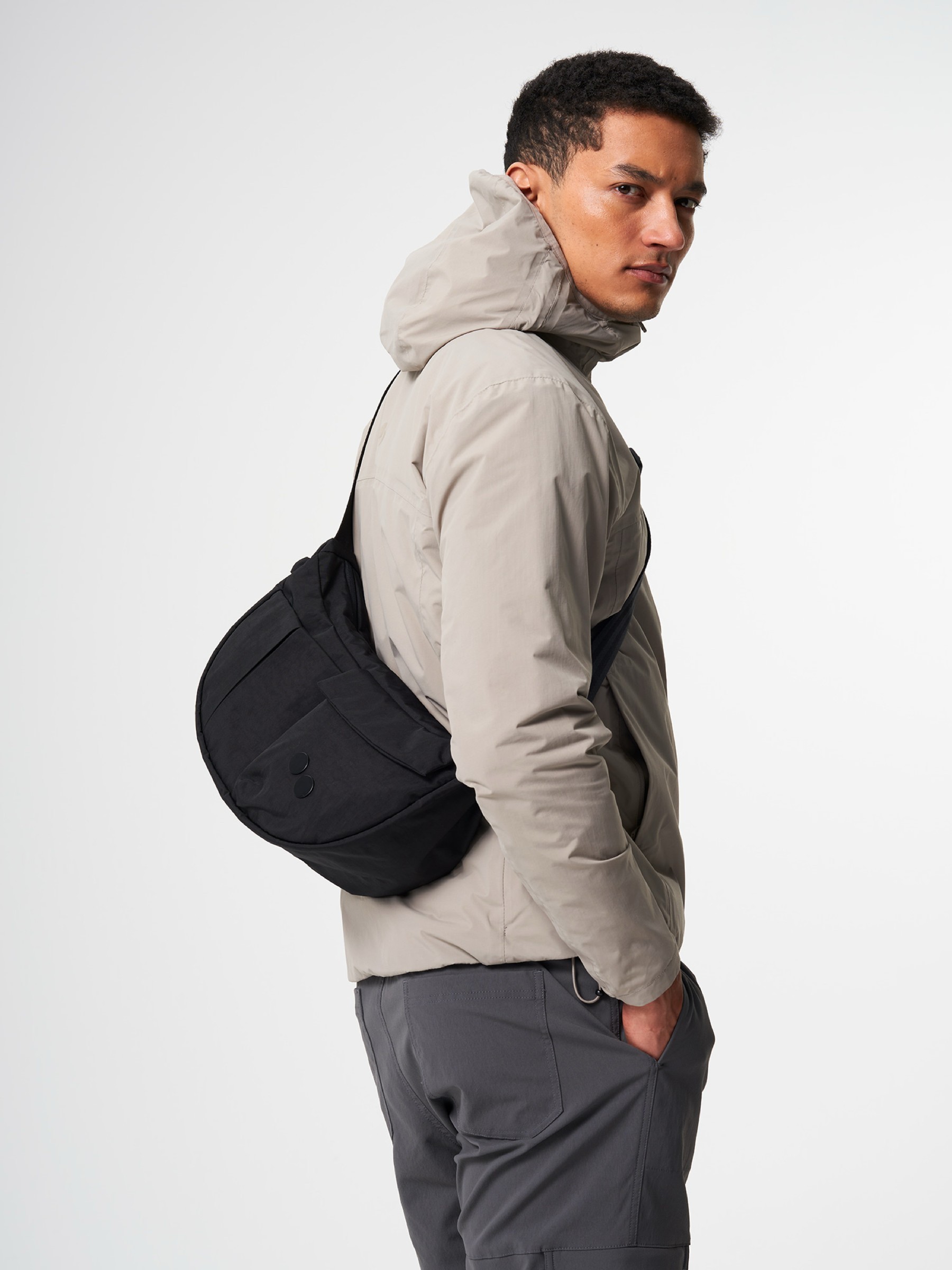 Tasche Krumm Medium crinkle black pinqponq
